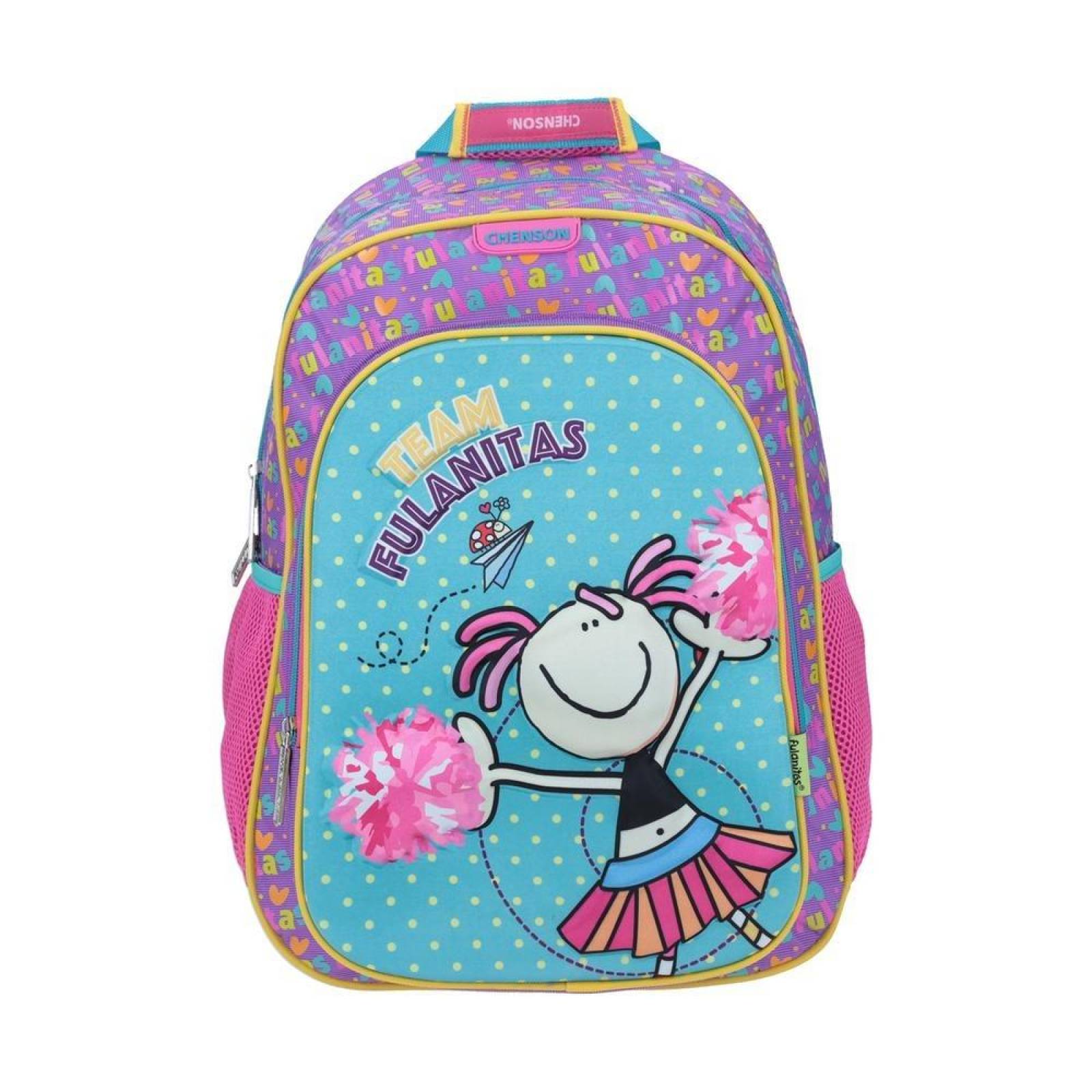 Mochila Grande Morado Chenson Fulanitos Fuzy 