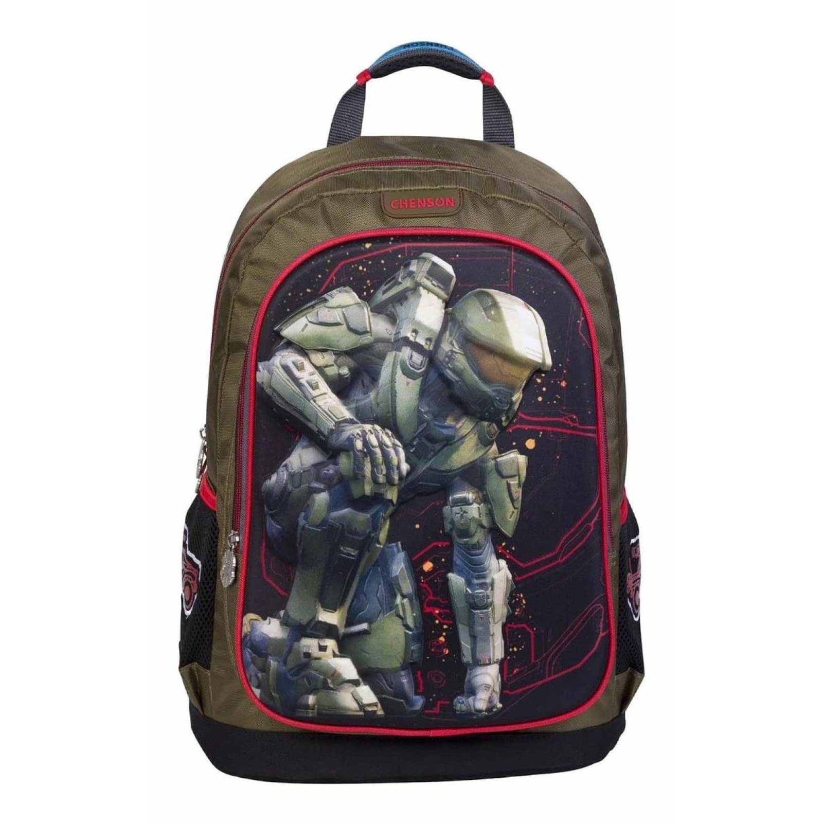 Mochila Grande Chenson Verde Delo Edición Halo 3d 