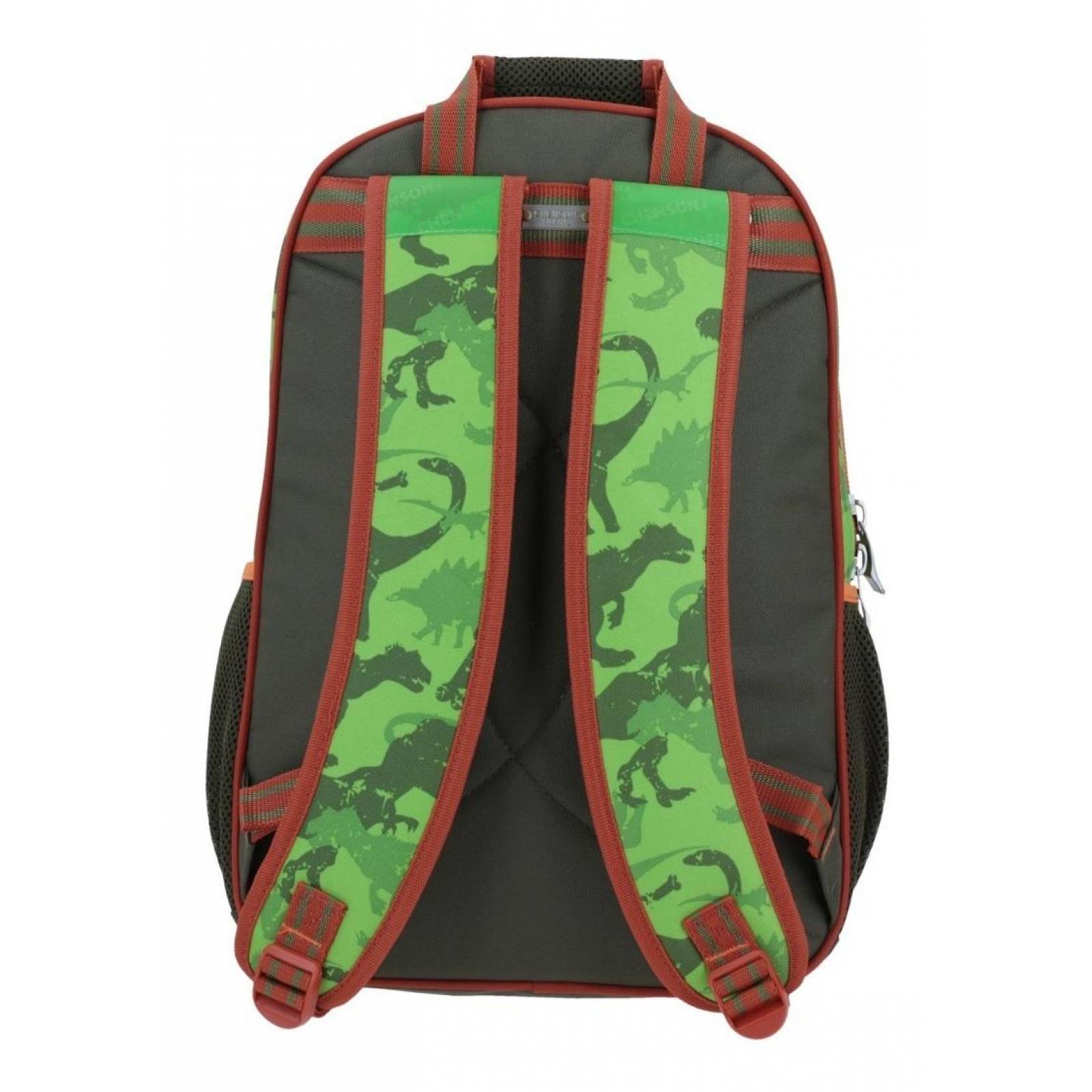 Mochila Grande Chenson Dino Rex Parche Pvc Con Luz Led 