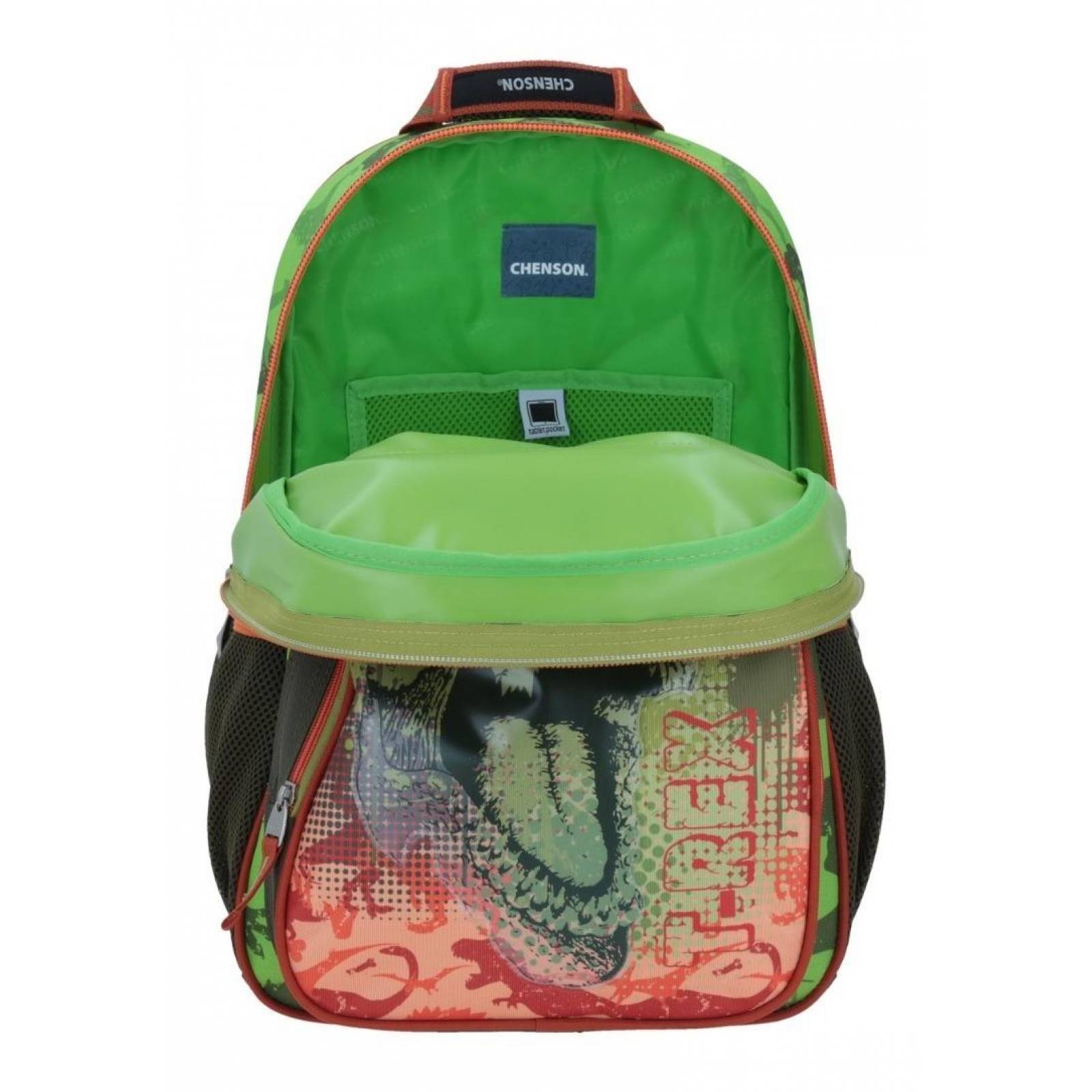 Mochila Grande Chenson Dino Rex Parche Pvc Con Luz Led 