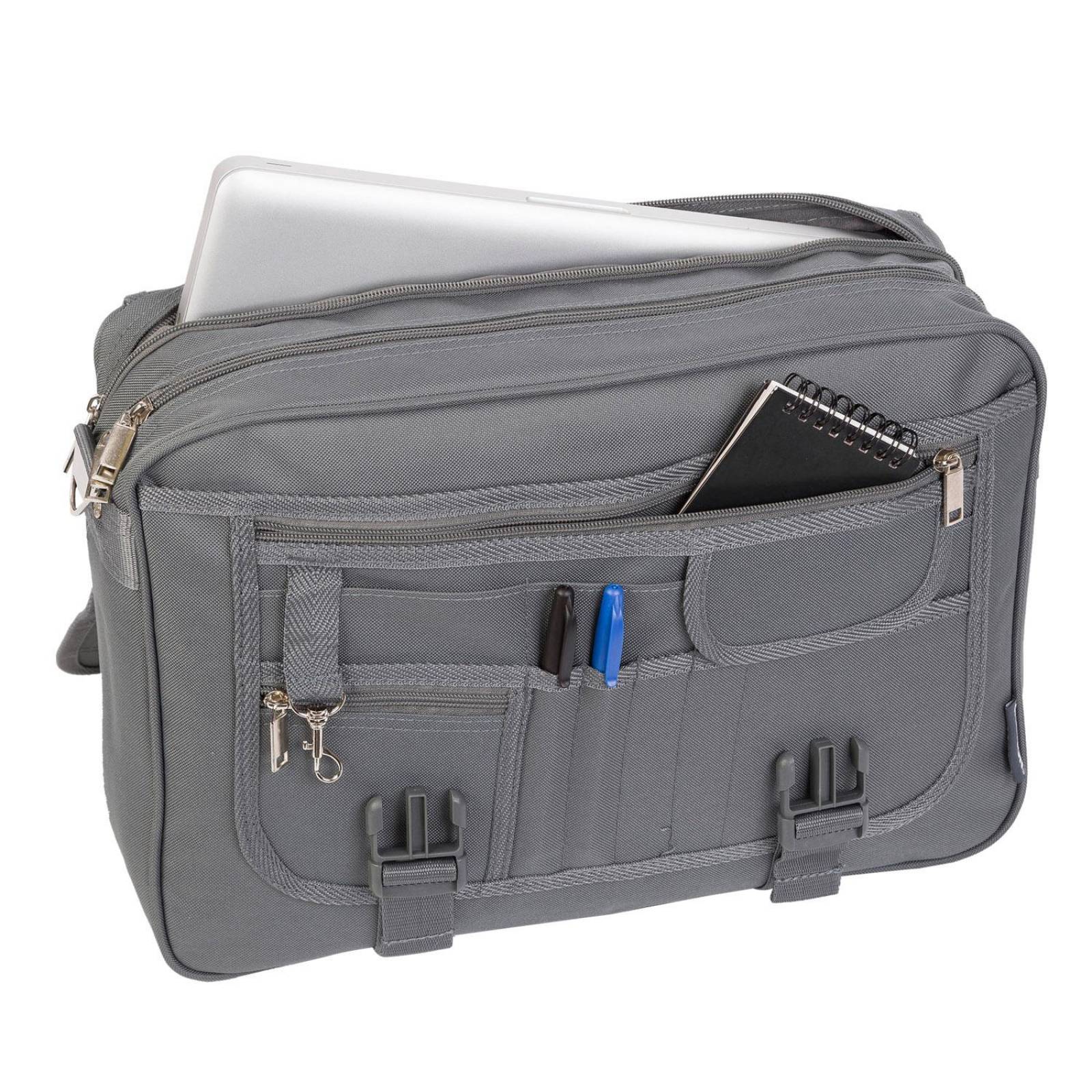 PORTAFOLIO GRANDE CHENSON UNISEX GRIS PARA LAPTOP 