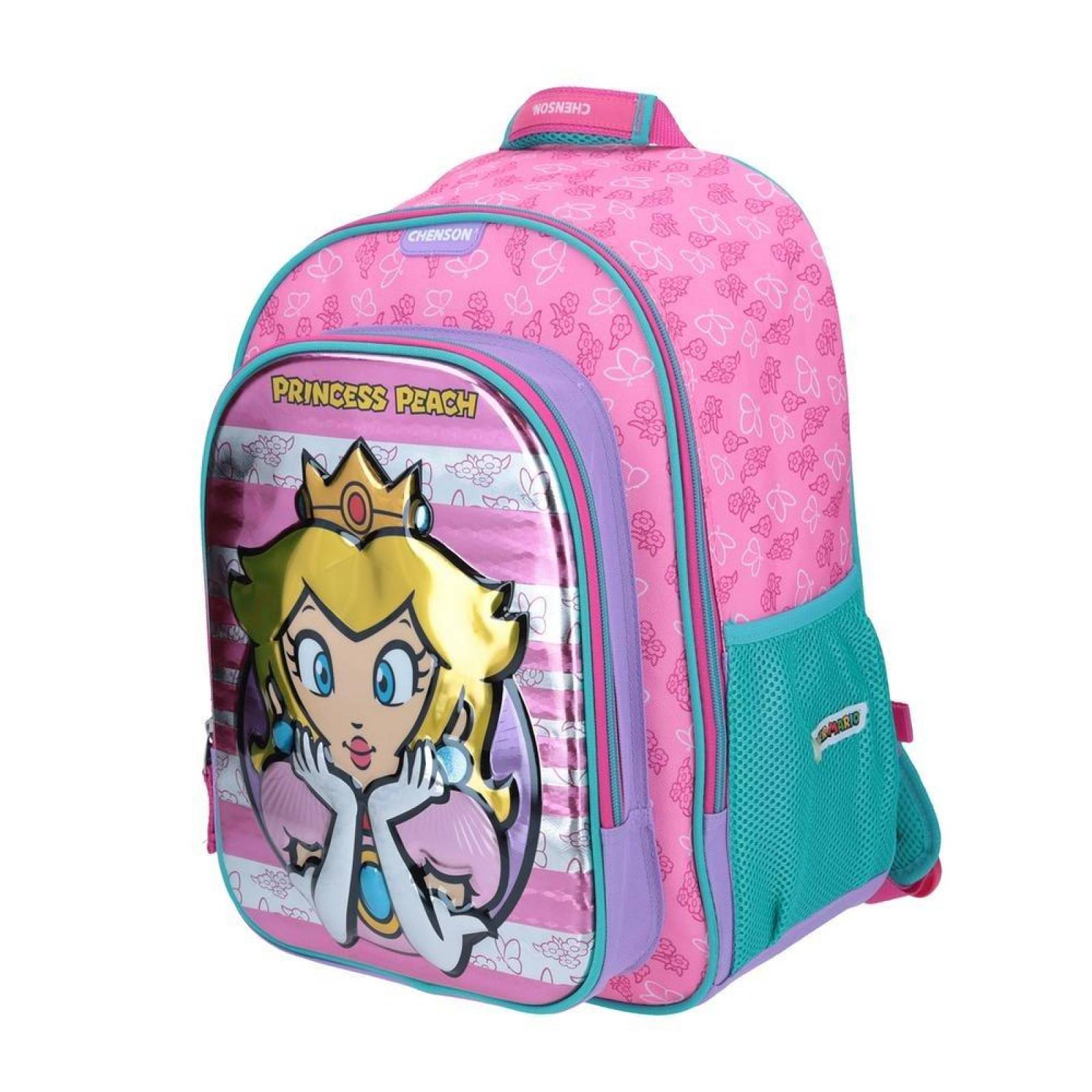 Mochila Grande Chenson Mario Bros Rosa Prins 