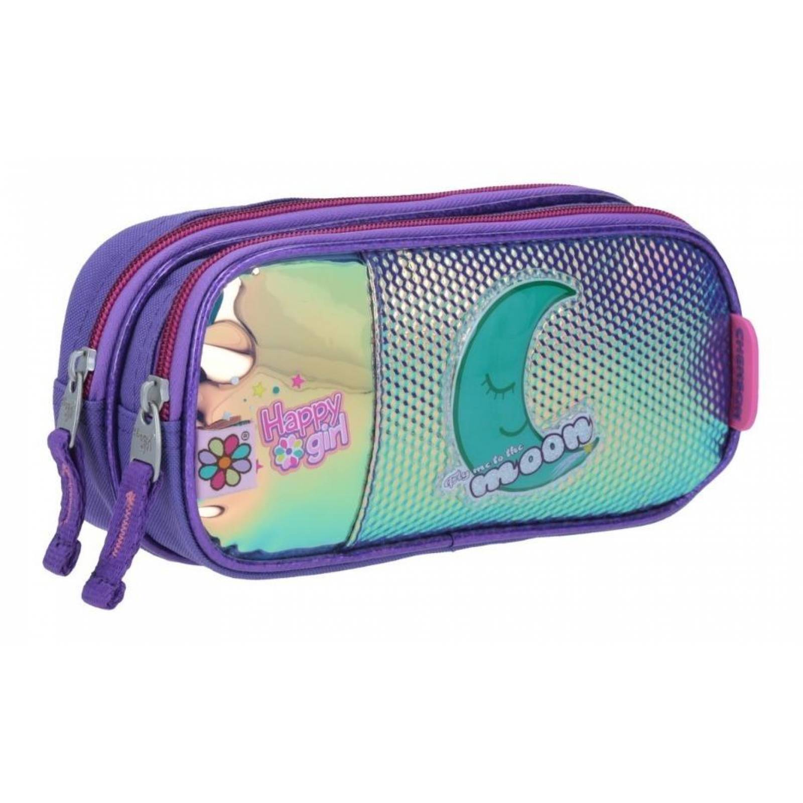 Lapicera The Moon Happy Girl Iridiscente Doble Compartimento