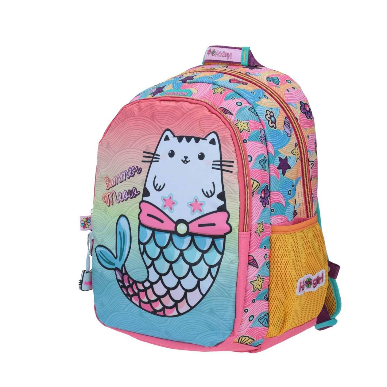 Mochila Gato Sirena Happy Girl 