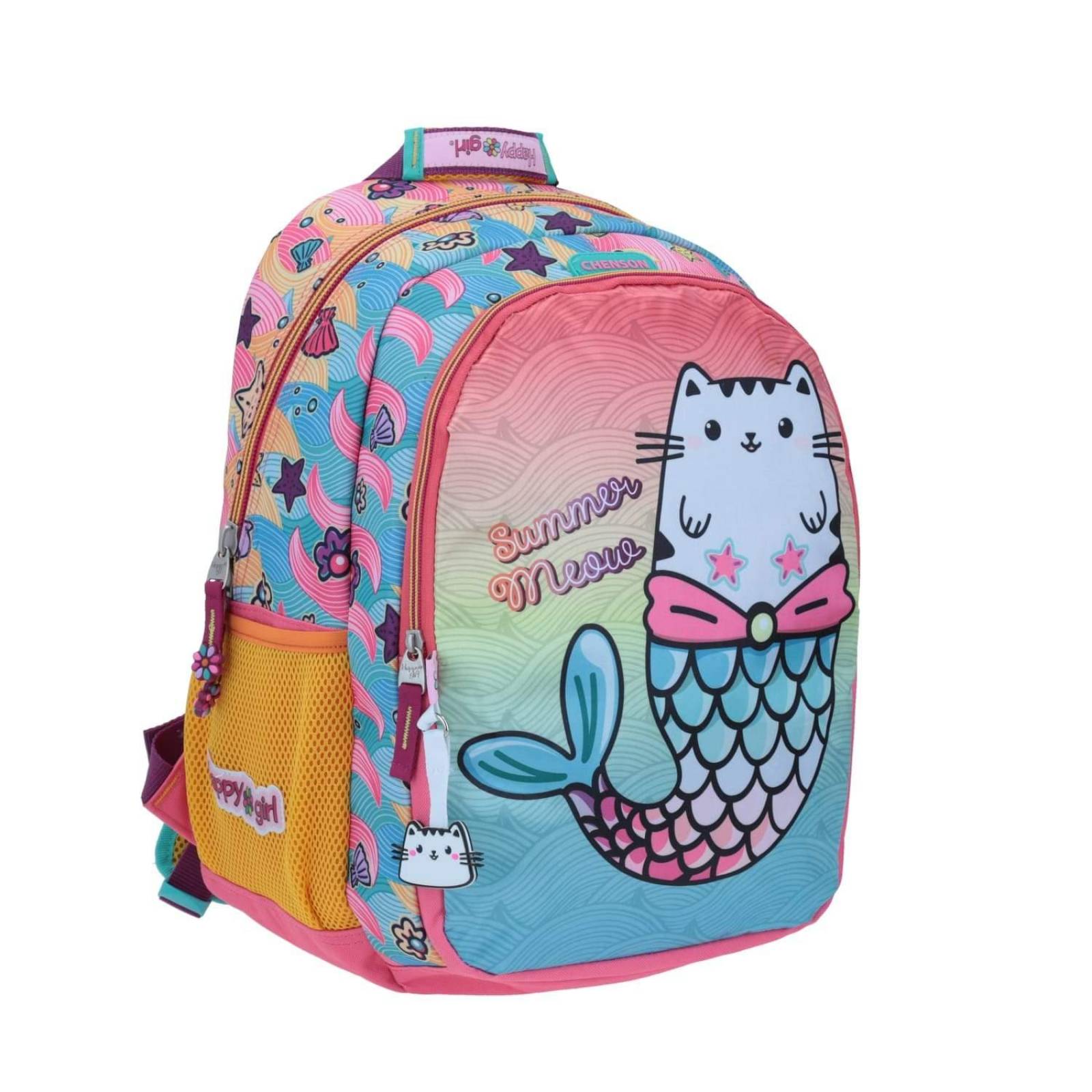 Mochila Gato Sirena Happy Girl 