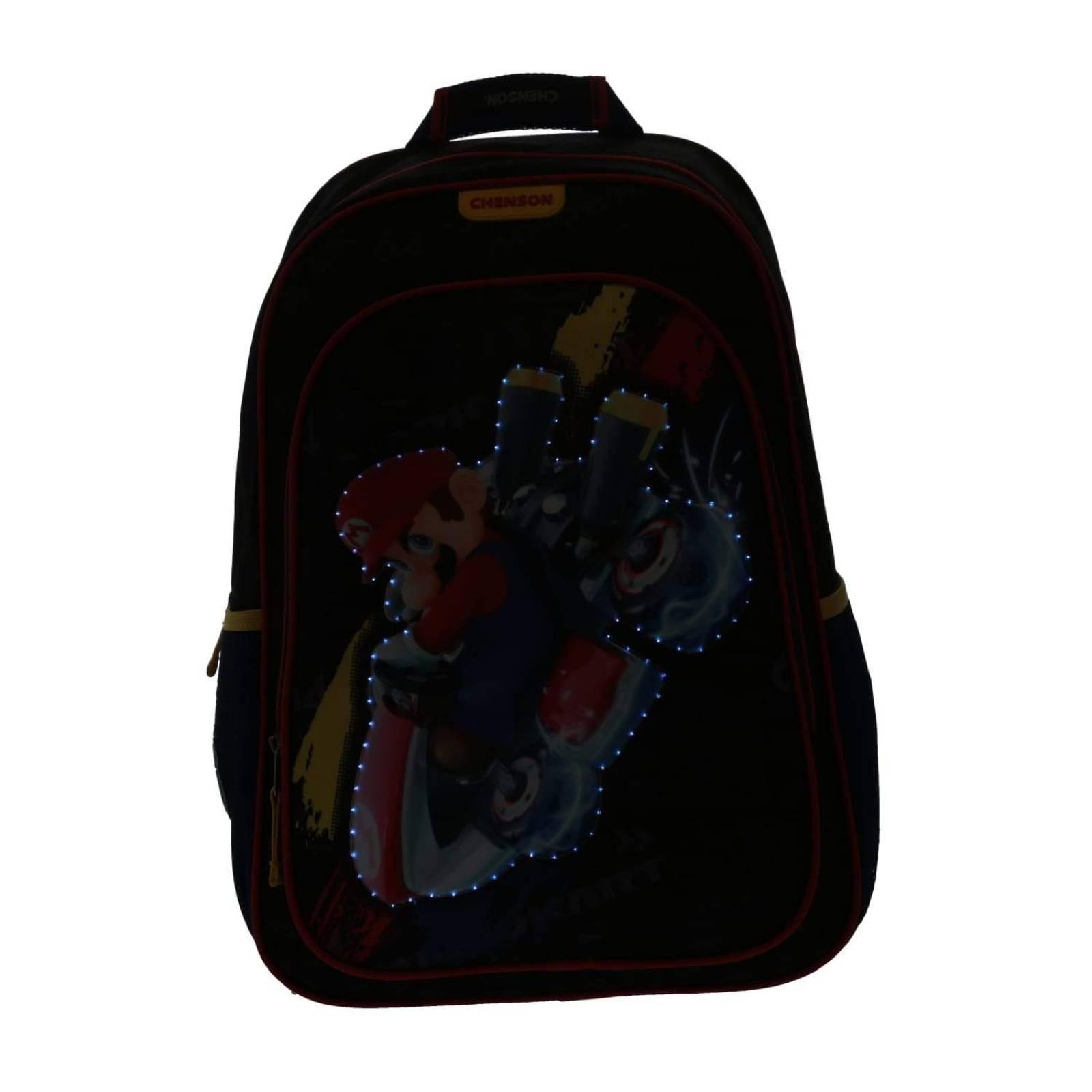 Mochila Mario Kart Led Negra 