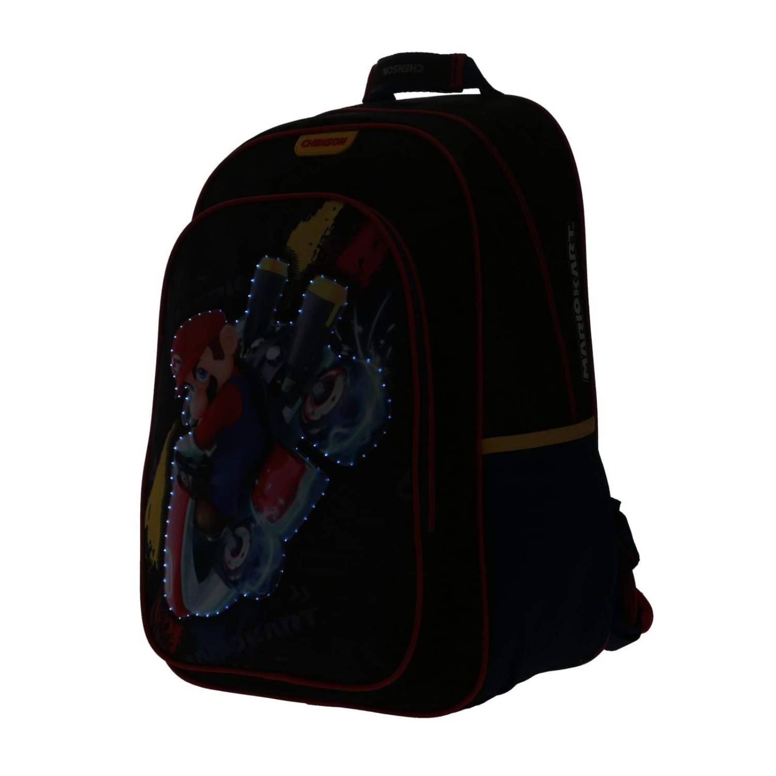 Mochila Mario Kart Led Negra 