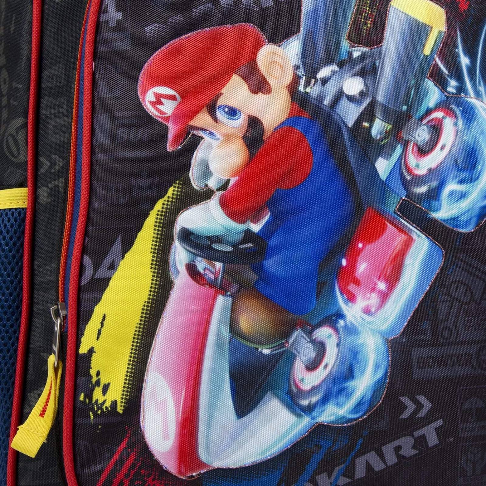 Mochila Mario Kart Led Negra 