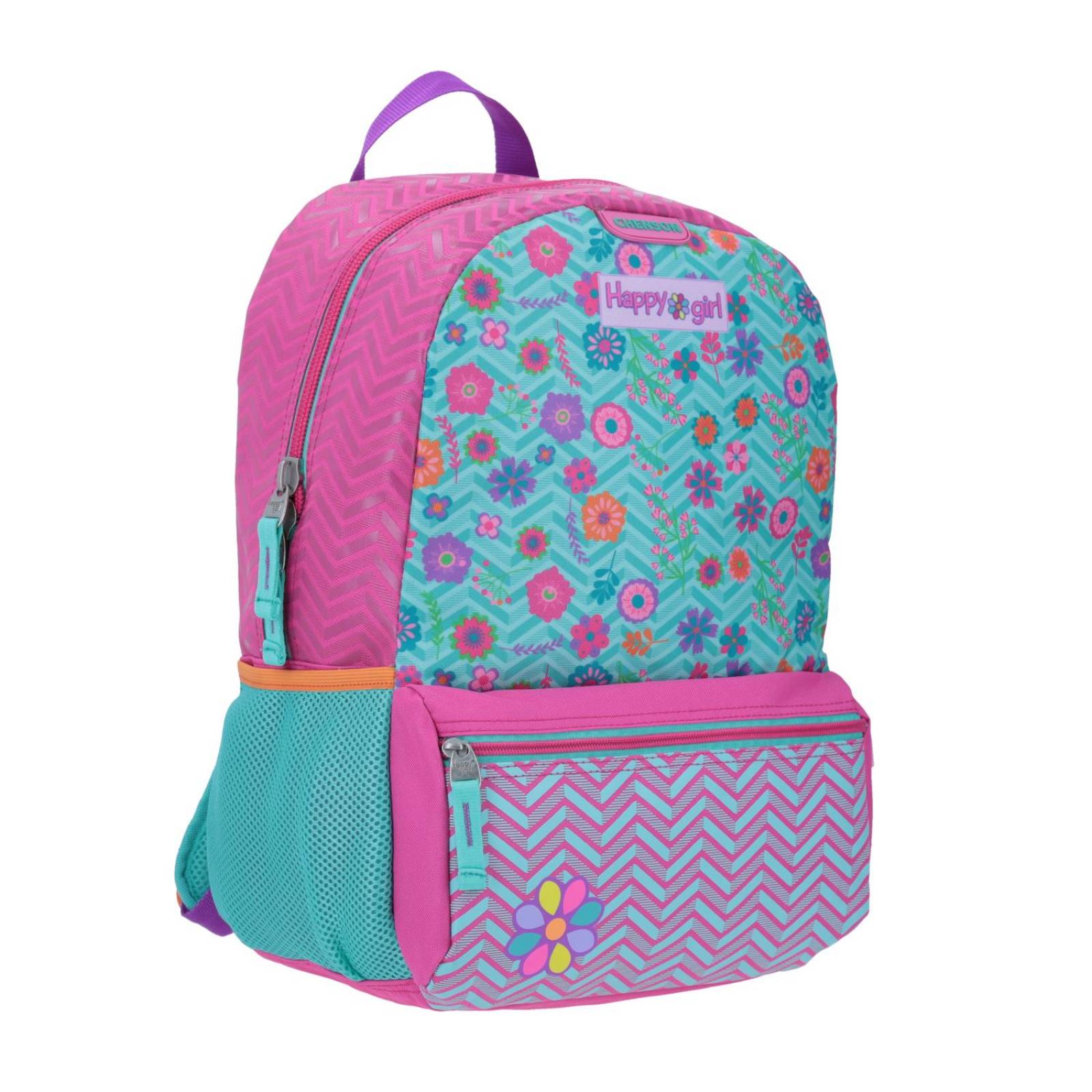 MOCHILA FLORES HAPPY GIRL 