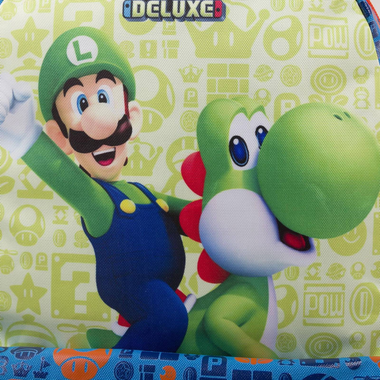 MOCHILA LUIGI & YOSHI DELUXE AZUL 