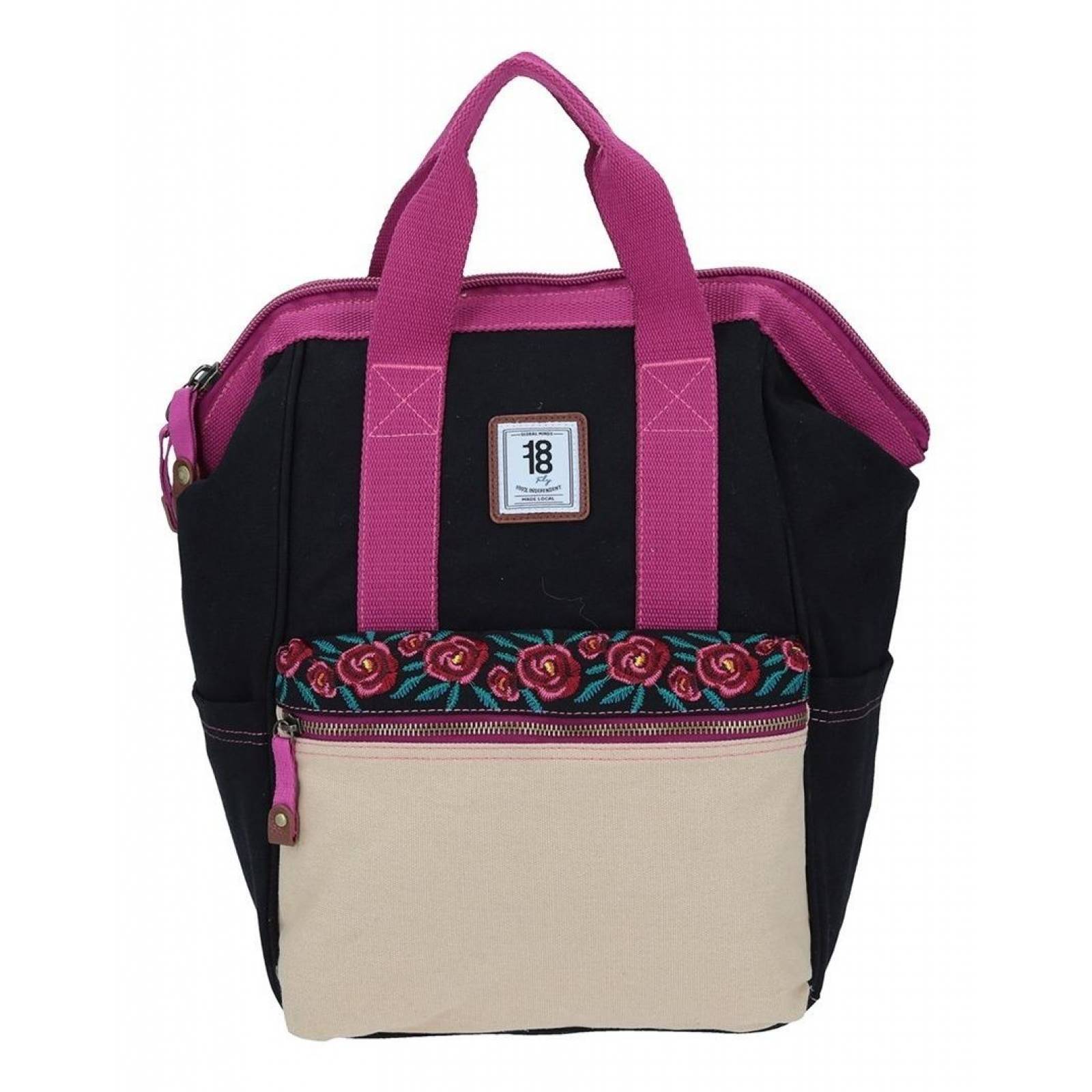 Mochila Grande Negro Chenson 1818 Portalaptop Blace