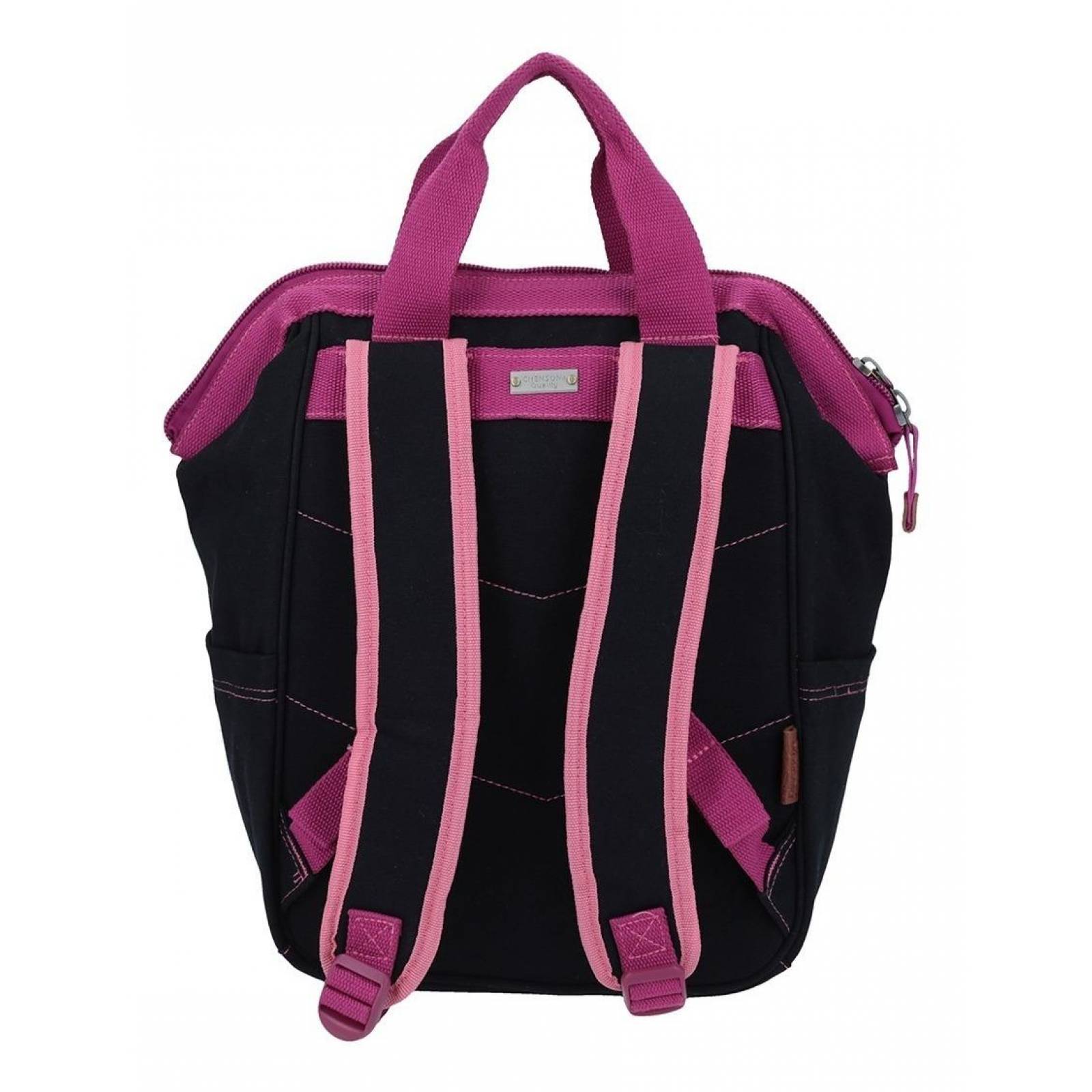Mochila Grande Negro Chenson 1818 Portalaptop Blace