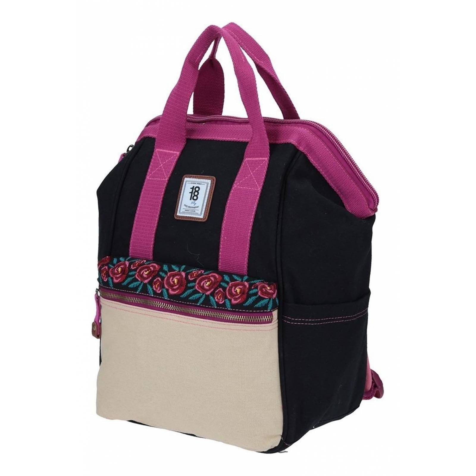 Mochila Grande Negro Chenson 1818 Portalaptop Blace