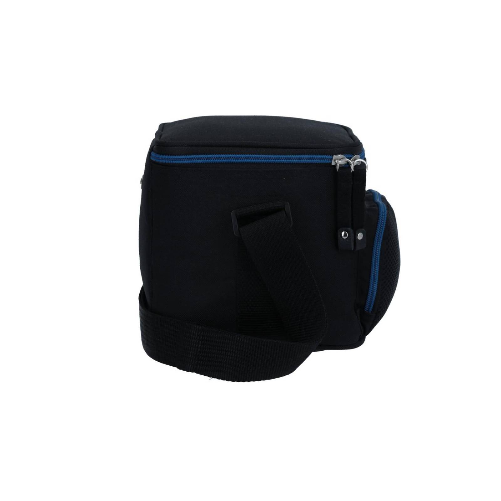 Lonchera Negra Detalle Azul 