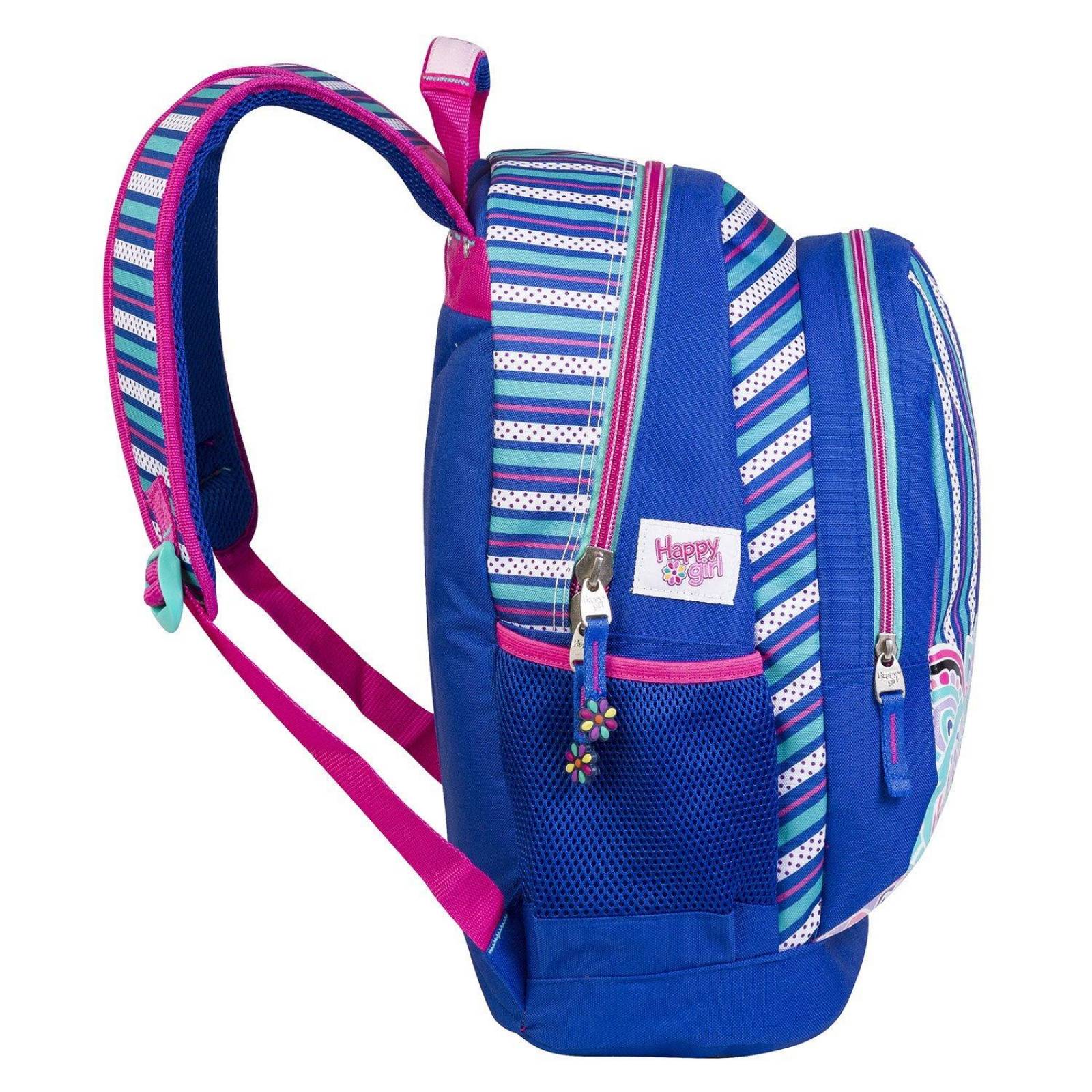 Mochila CHENSON multi-compartimento happy girl azul para niña 