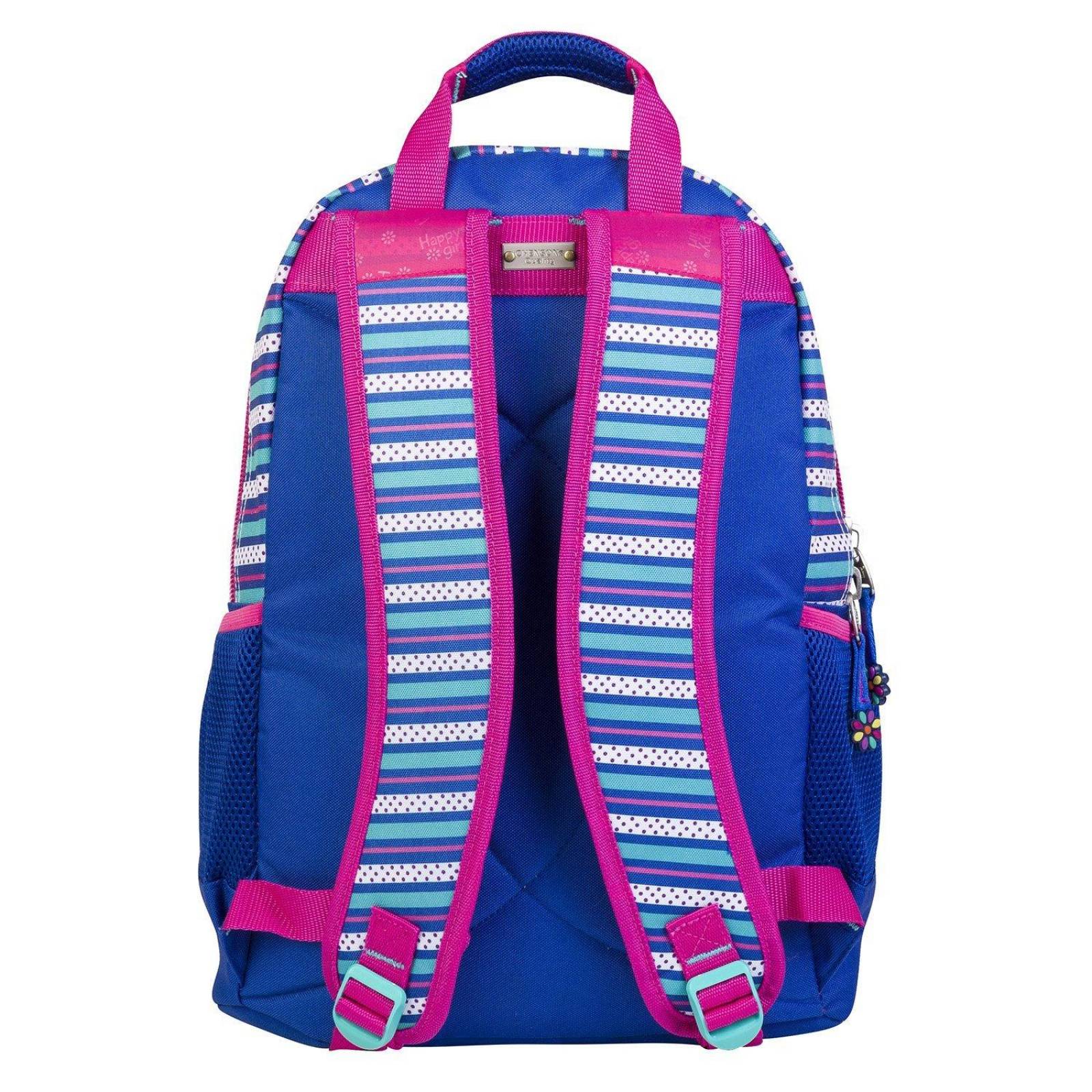 Mochila CHENSON multi-compartimento happy girl azul para niña 