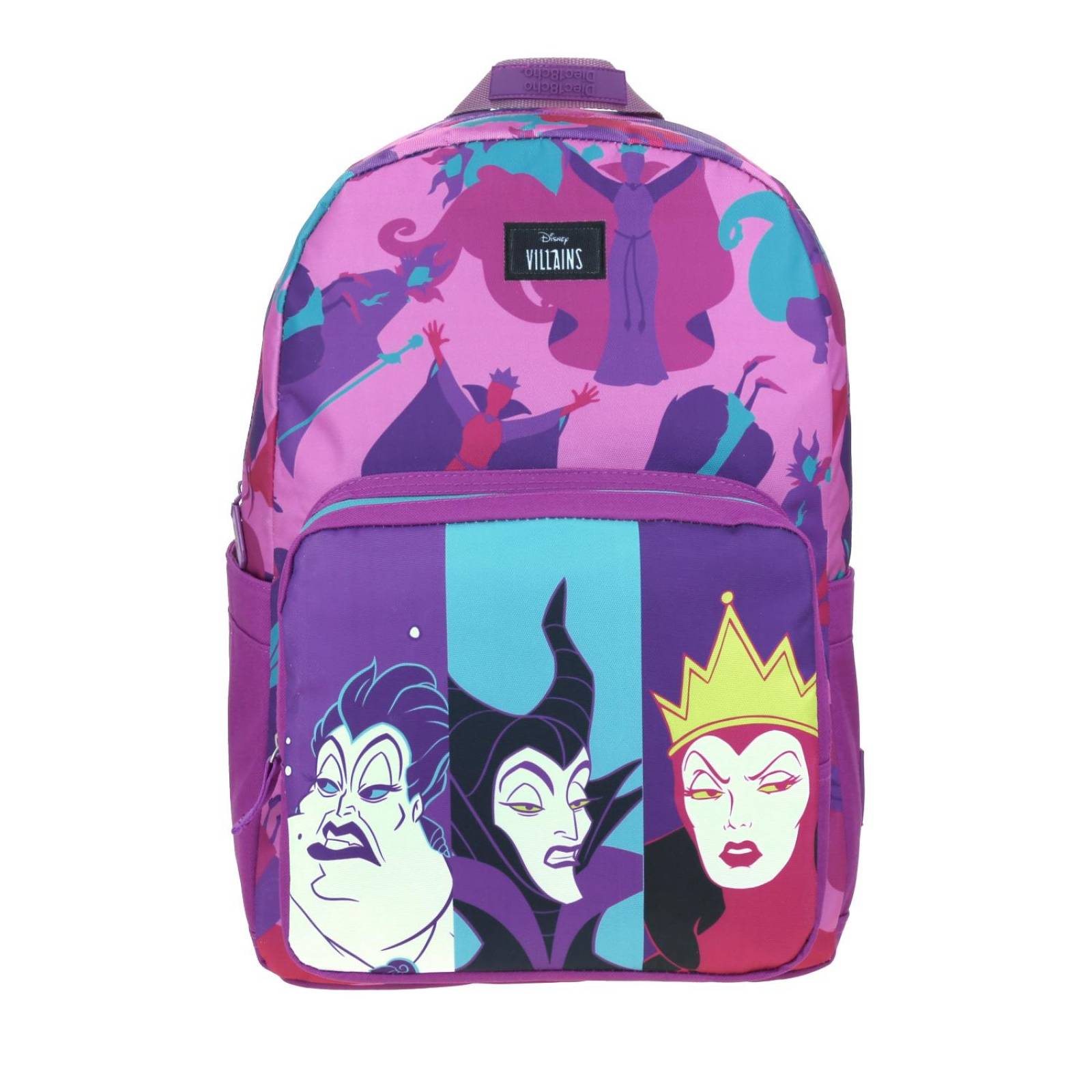 Mochila Grande Fucsia 1818 Villanas Secundaria Evils para mujer Porta Laptop simple de hasta 15". 