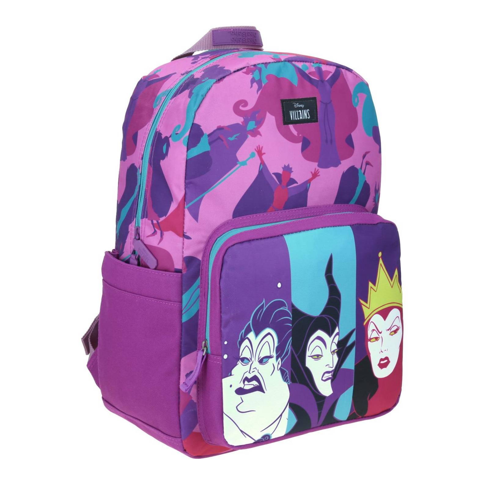 Mochila Grande Fucsia 1818 Villanas Secundaria Evils para mujer Porta Laptop simple de hasta 15". 