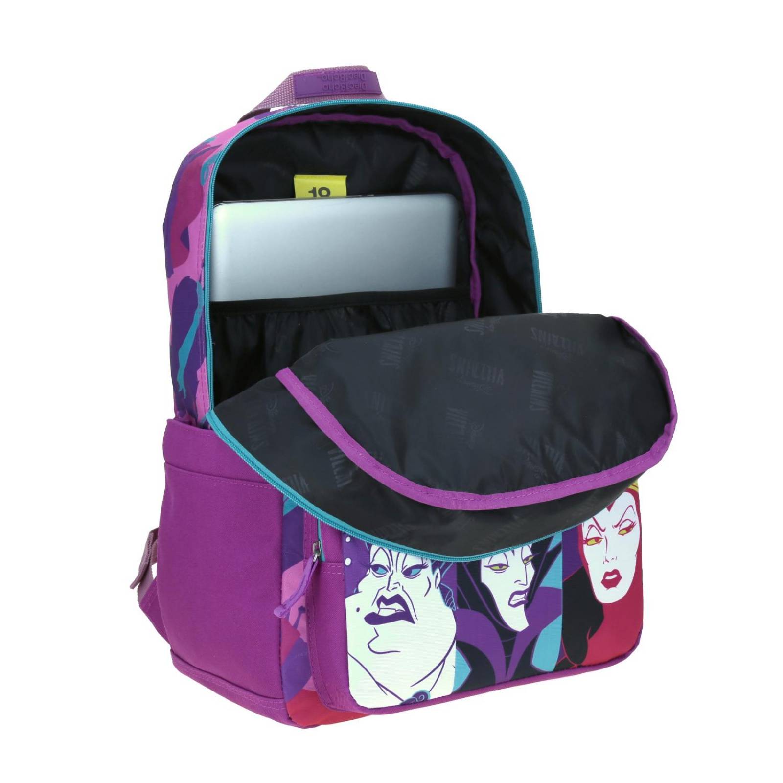 Mochila Grande Fucsia 1818 Villanas Secundaria Evils para mujer Porta Laptop simple de hasta 15". 