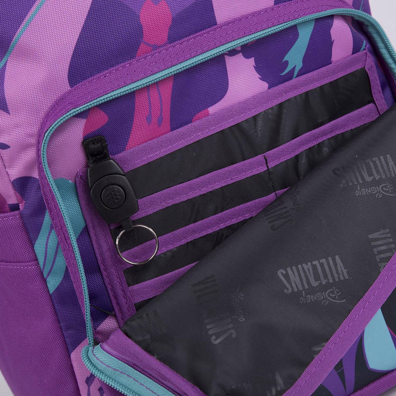 Mochila Grande Fucsia 1818 Villanas Secundaria Evils para mujer Porta Laptop simple de hasta 15". 