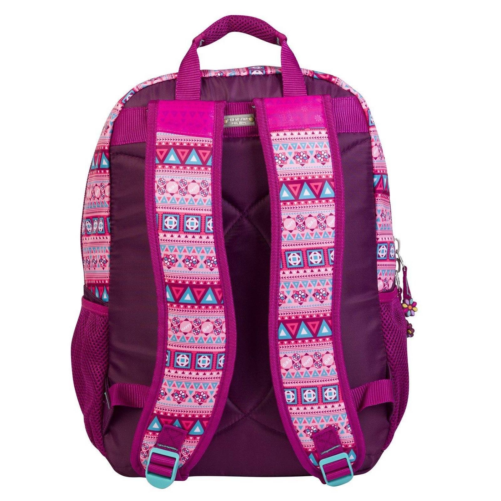 Mochila Grande Rosa Chenson Happy Girl Secundaria PANFI para niña Porta Tablet de hasta 10". 
