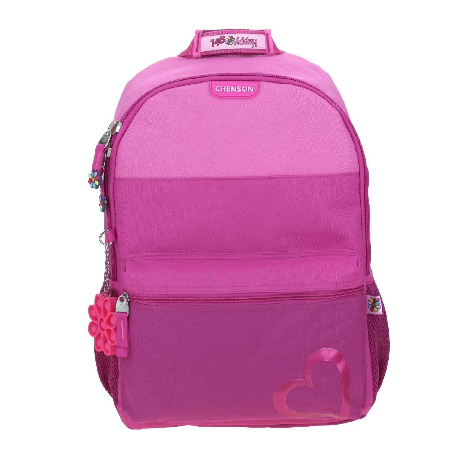 Mochila Grande Rosa Chenson Happy Girl Primaria CHEIN para niña Porta tablet de hasta 10". 