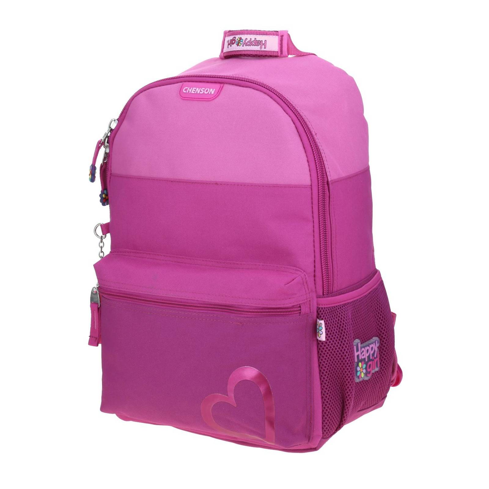 Mochila Grande Rosa Chenson Happy Girl Primaria CHEIN para niña Porta tablet de hasta 10". 