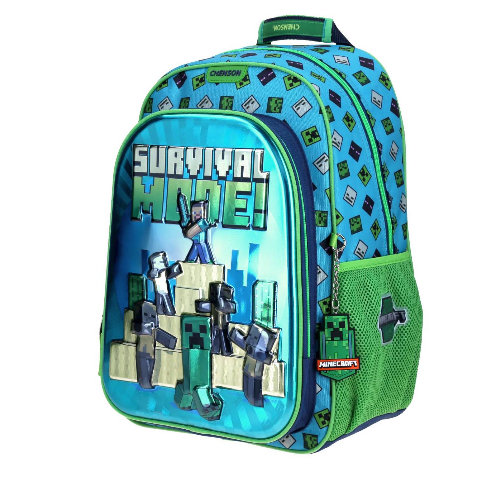 Mochila Grande Azul Chenson Minecraft Primaria SORV para niño 