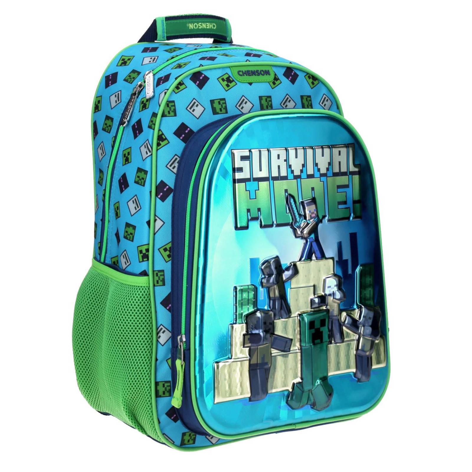 Mochila Grande Azul Chenson Minecraft Primaria SORV para niño 