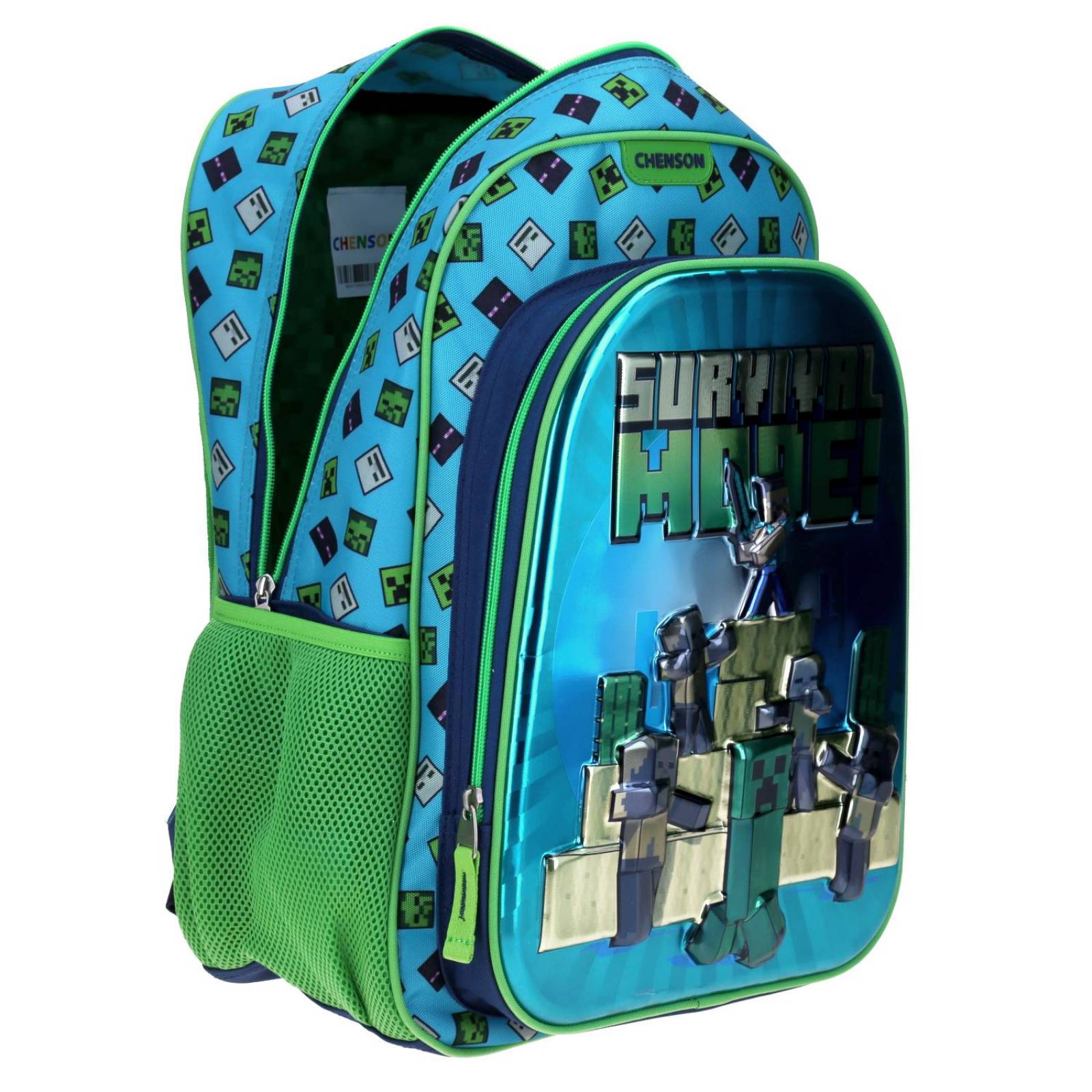 Mochila Grande Azul Chenson Minecraft Primaria SORV para niño 