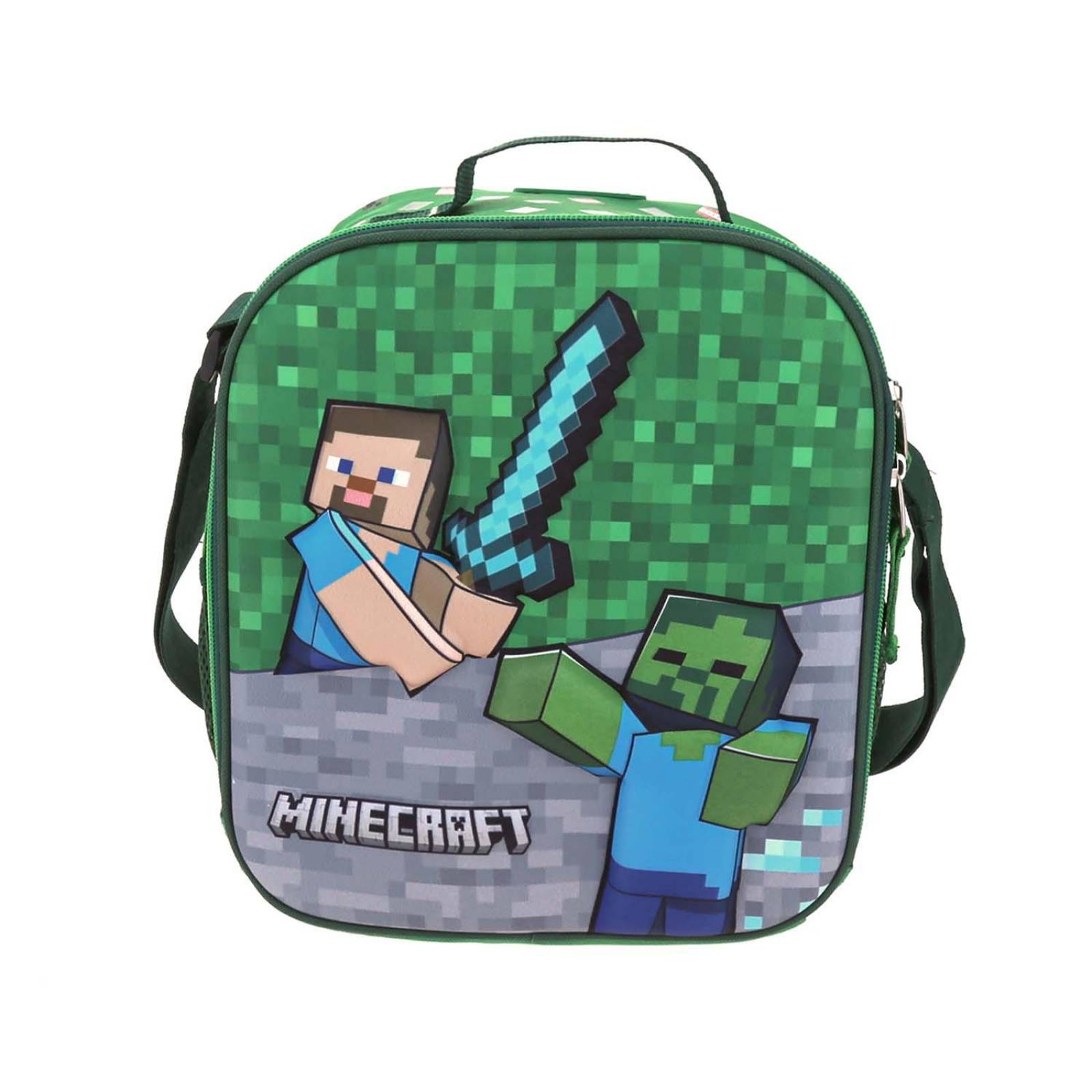 Lonchera Chico Verde Chenson Minecraft Primaria FAIGT para niño 