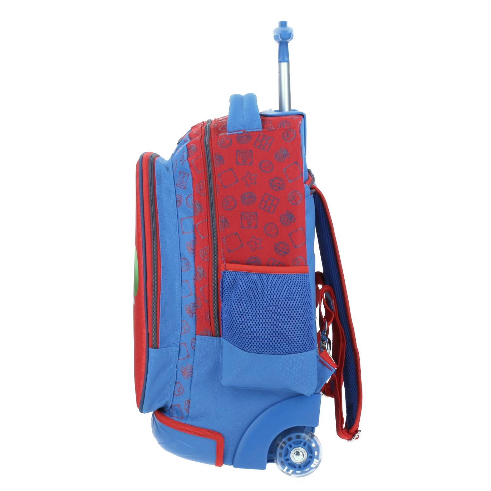 Mochila con Ruedas Grande Rojo Chenson Mario Bros Primaria CAPRI para niño  CHENSON MB65646-R