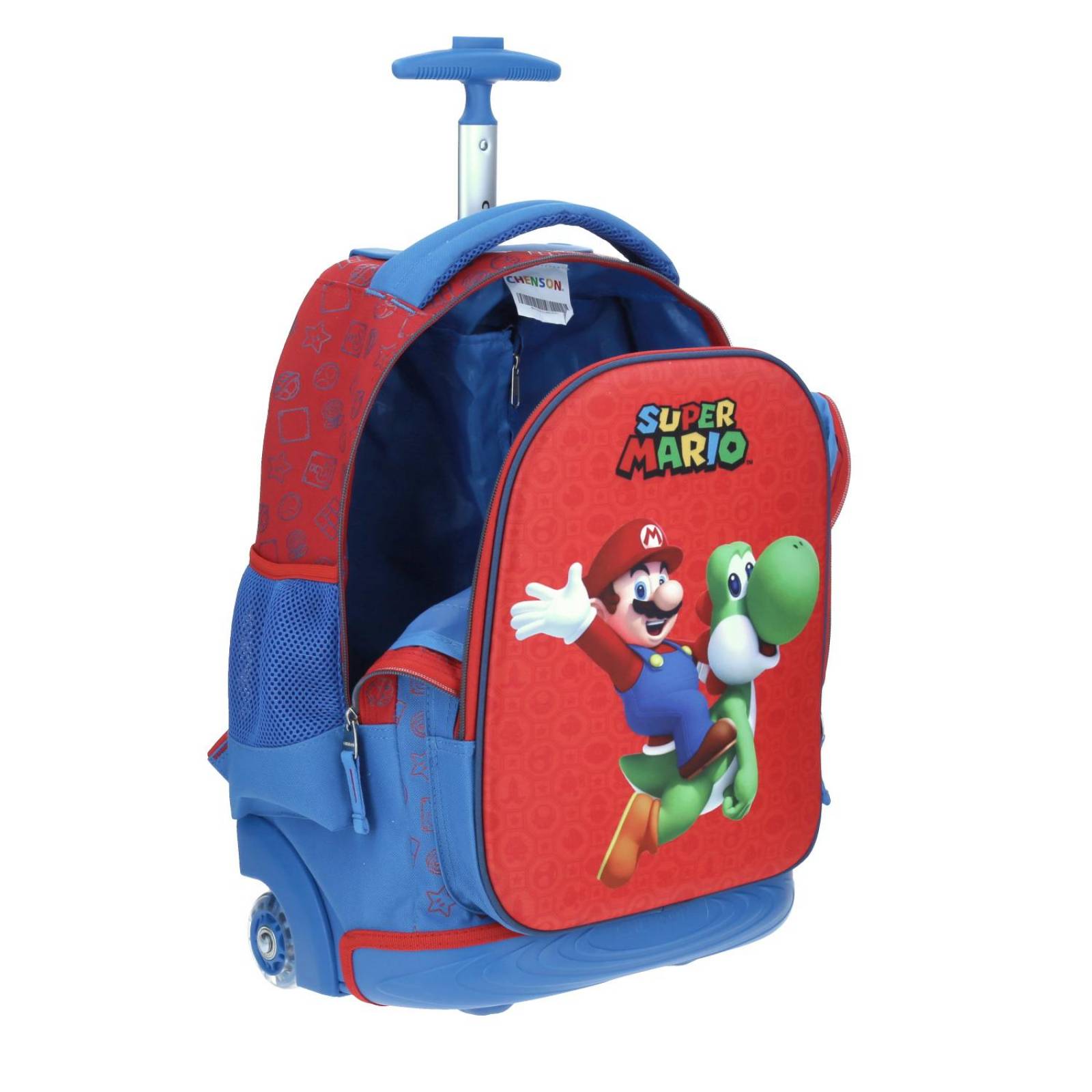 Mochila con Ruedas Grande Rojo Chenson Mario Bros Primaria CAPRI para nino