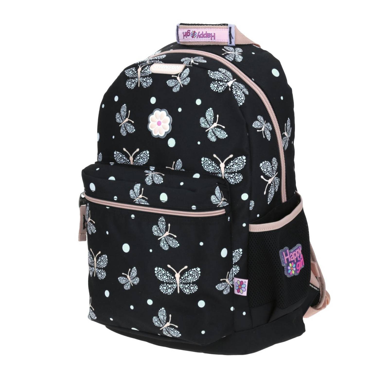 Mochila Grande Negro Chenson Happy Girl Primaria TANYE para niña Porta tablet de hasta 10". 