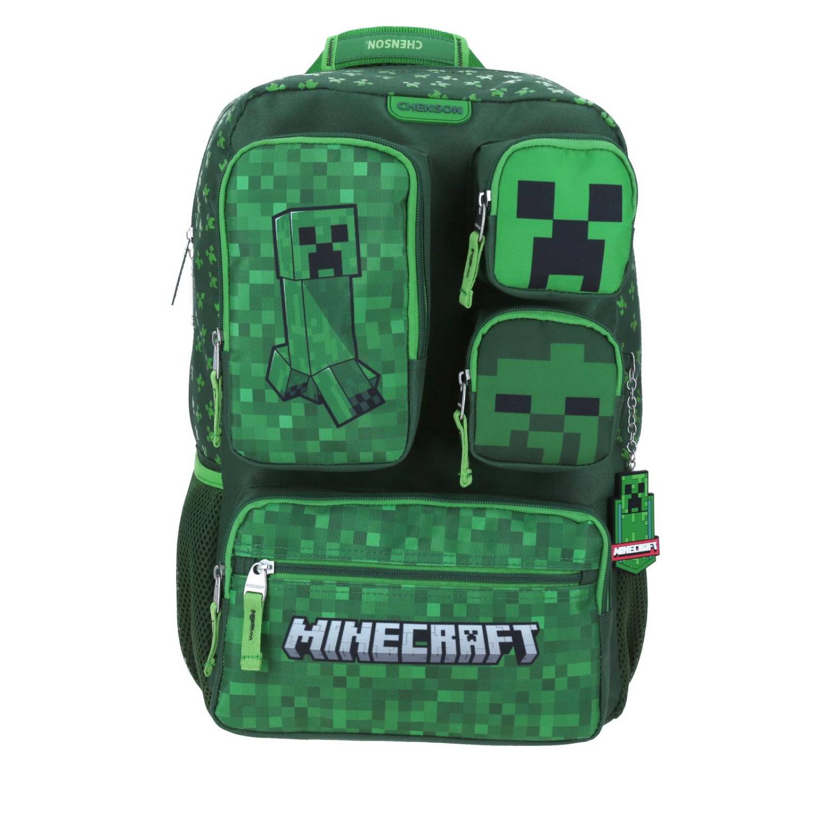 Mochila Grande Verde Chenson Minecraft Primaria BROCK para niño 