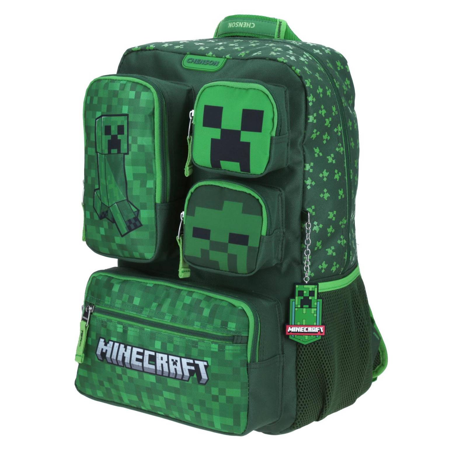 Mochila Grande Verde Chenson Minecraft Primaria BROCK para niño 