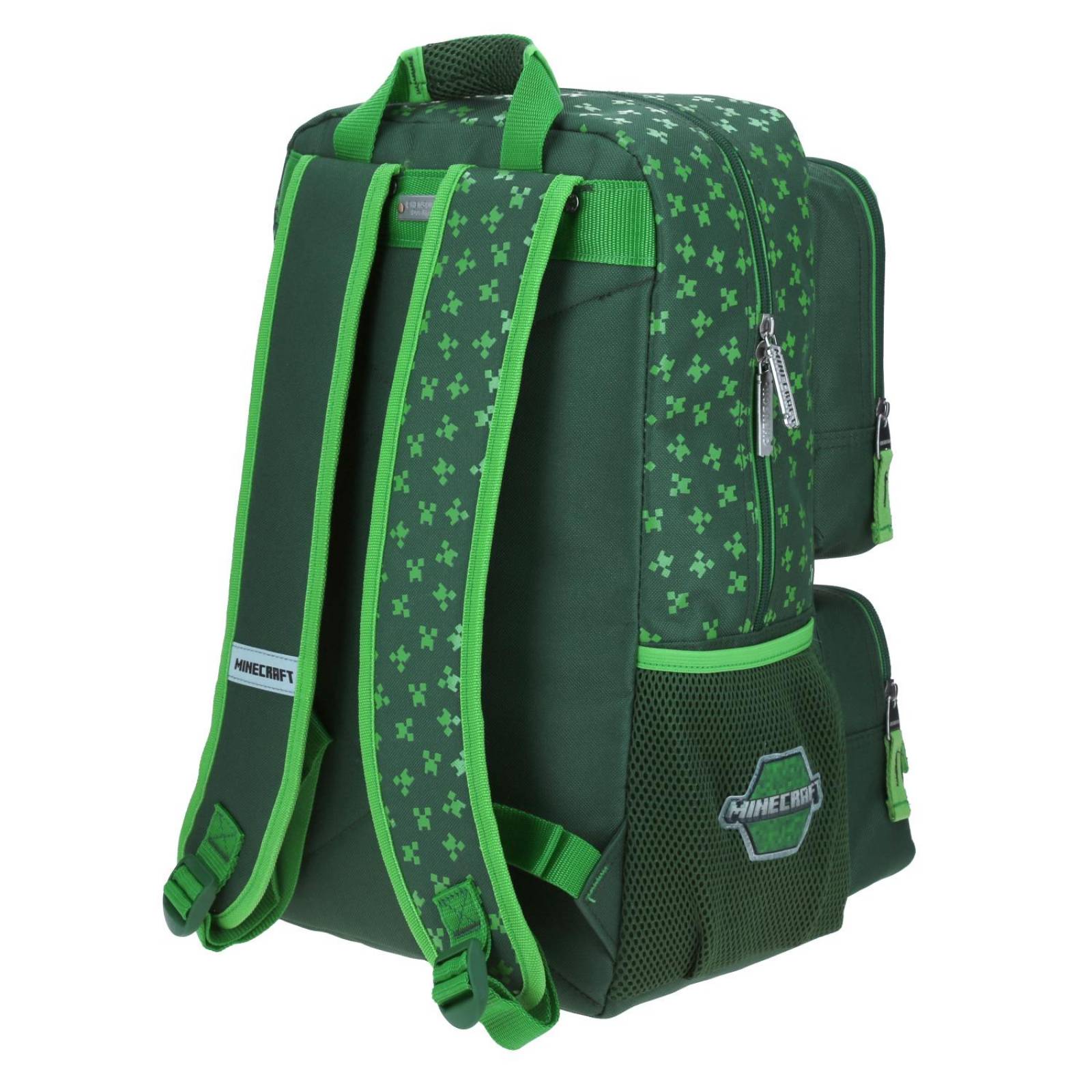 Mochila Grande Verde Chenson Minecraft Primaria BROCK para niño 