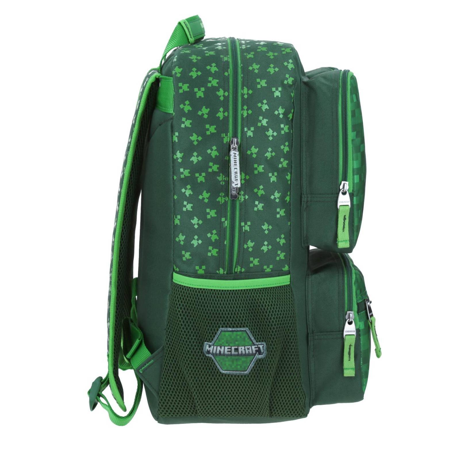 Mochila Grande Verde Chenson Minecraft Primaria BROCK para niño 