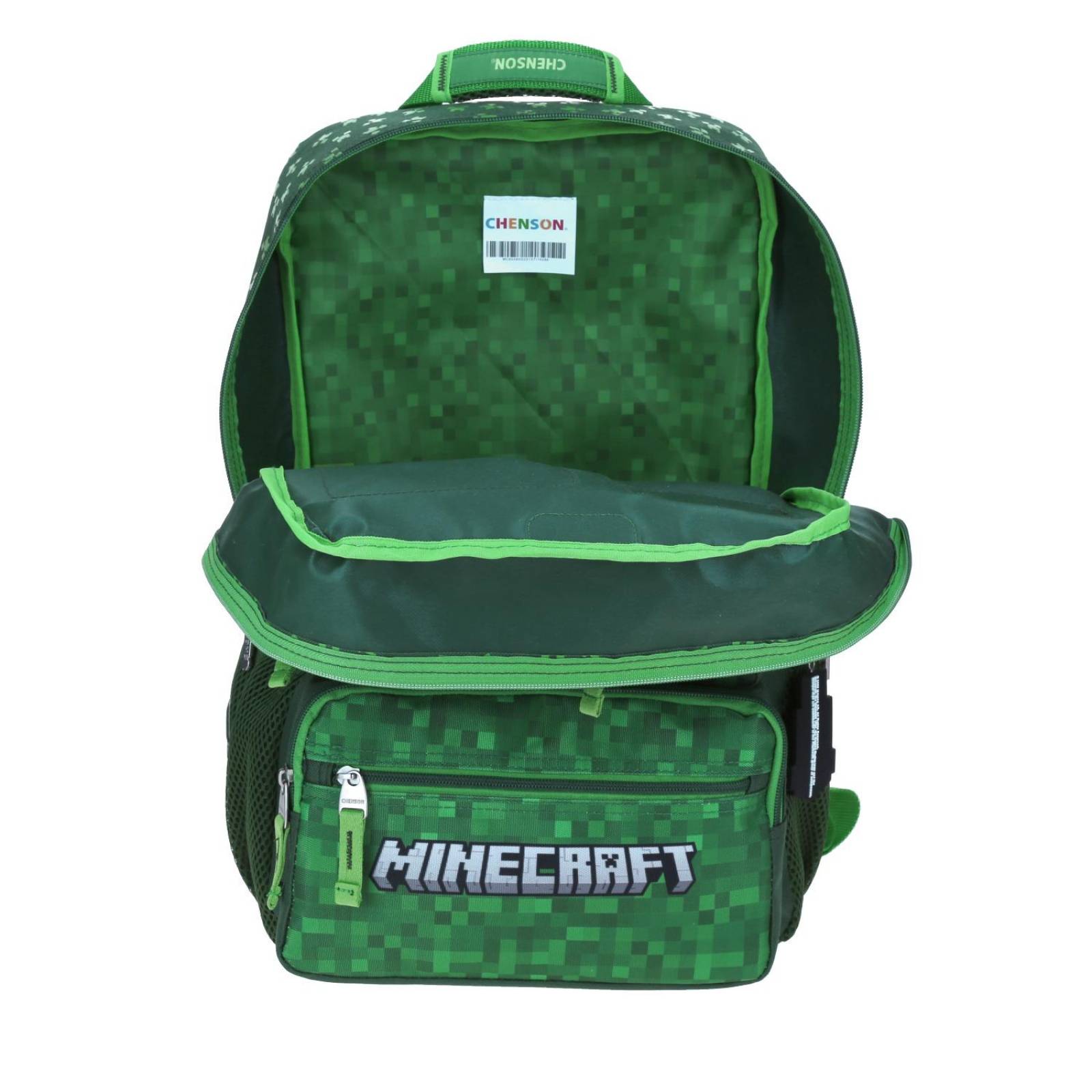 Mochila Grande Verde Chenson Minecraft Primaria BROCK para niño 