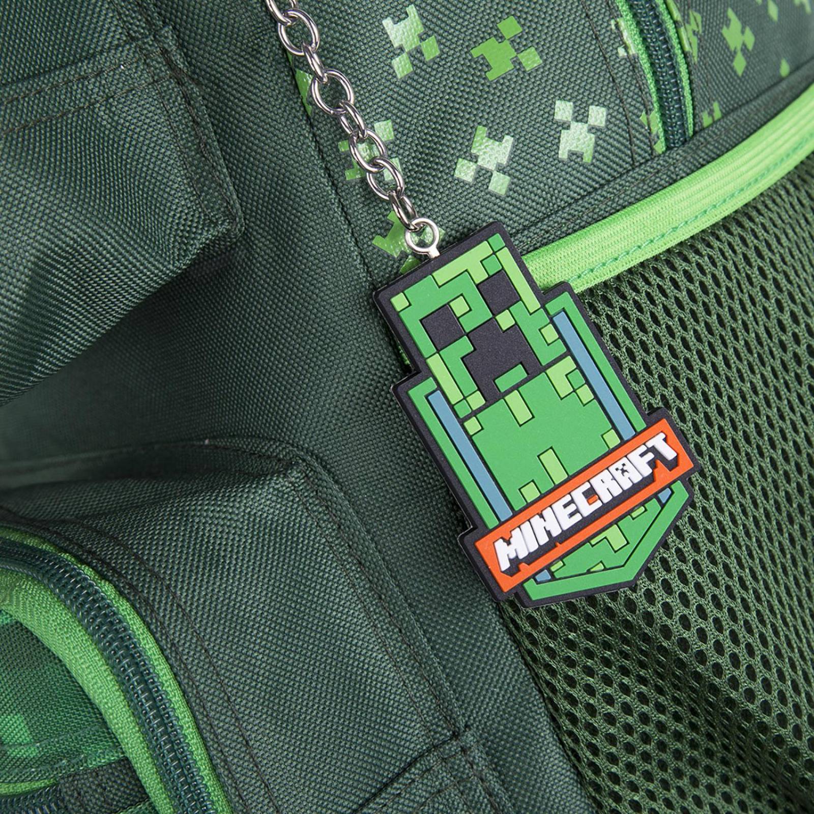 Mochila Grande Verde Chenson Minecraft Primaria BROCK para niño 