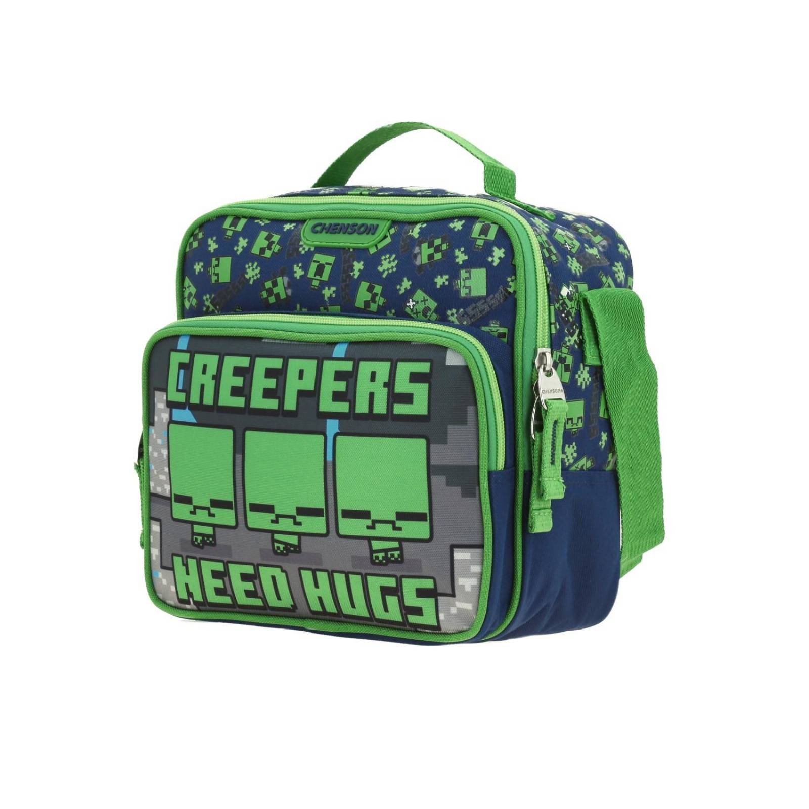 Lonchera unitalla Chenson Minecraft Azul PERIOUS para niño de primaria 