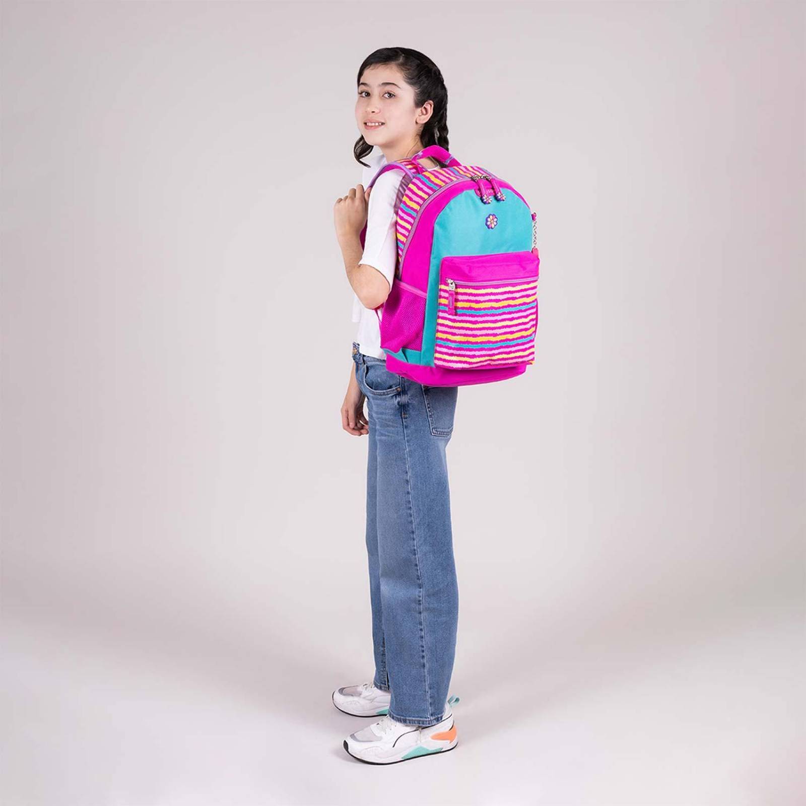 Mochila grande Escolar Chenson Happy Girl Fucsia 