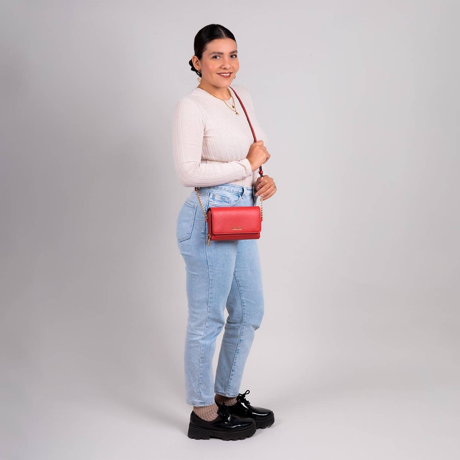 Bandolera de dama Crossbody mediana MADISON Rojo MADY 