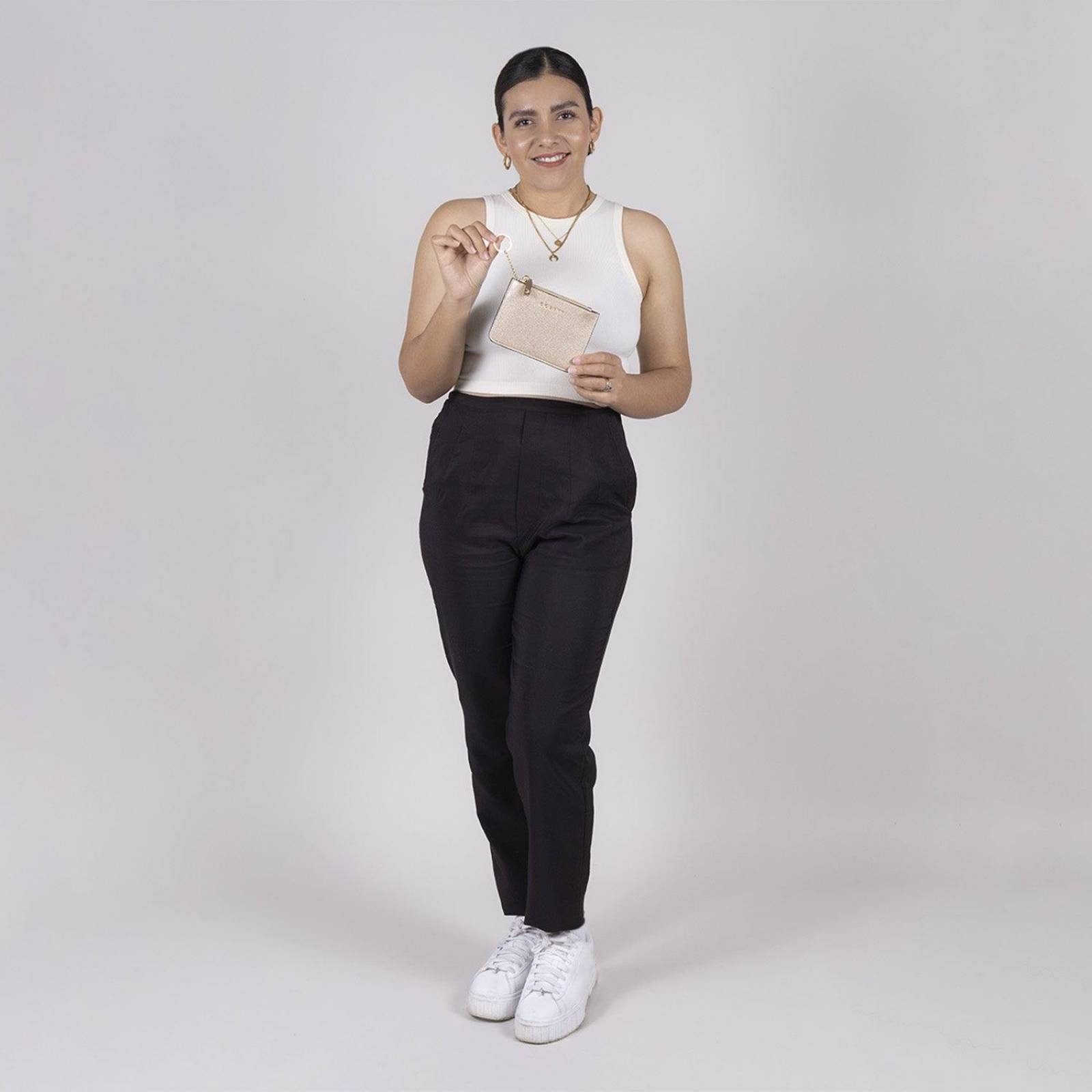 Monedero de dama cartera chico GORETT Oro ROMINA 