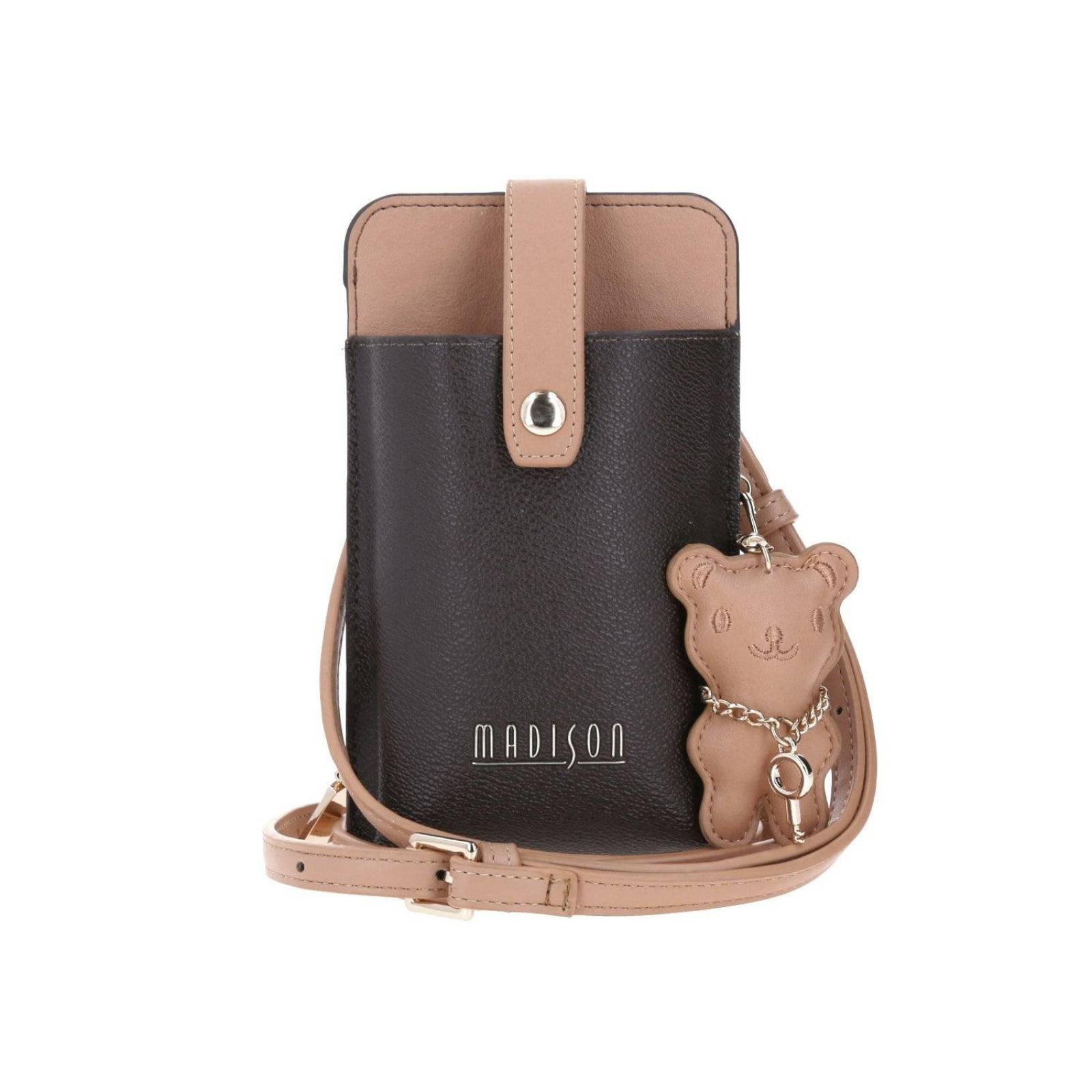 Bolso de dama portacelular Cigarrete mediana MADISON Café NELSON