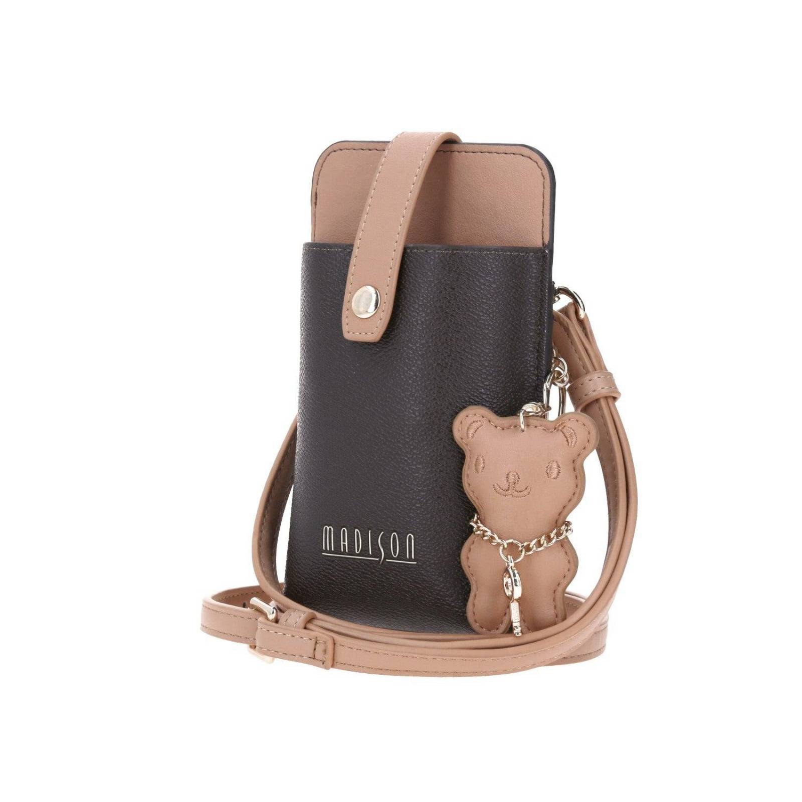 Bolso de dama portacelular Cigarrete mediana MADISON Café NELSON