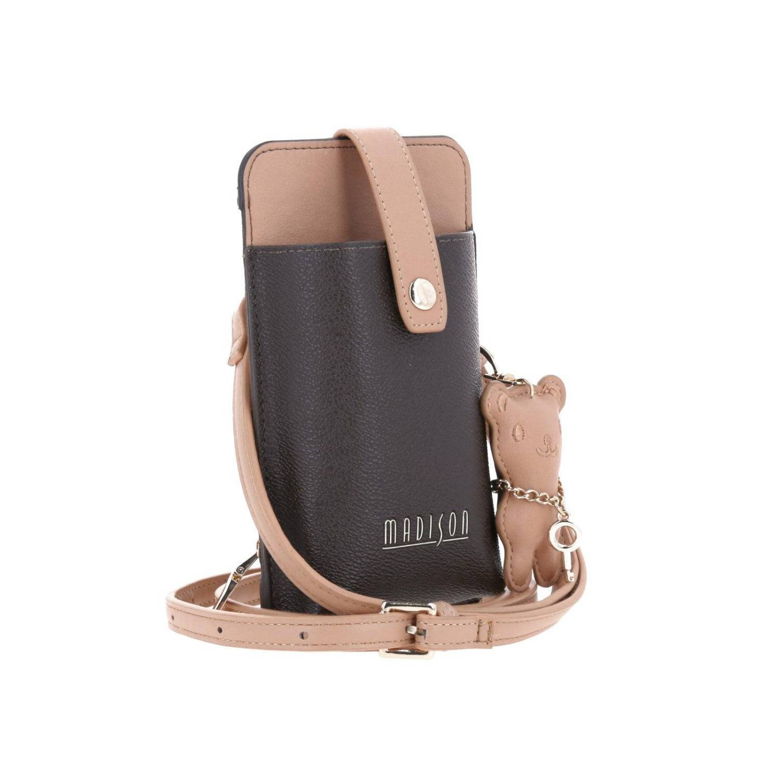 Bolso de dama portacelular Cigarrete mediana MADISON Café NELSON