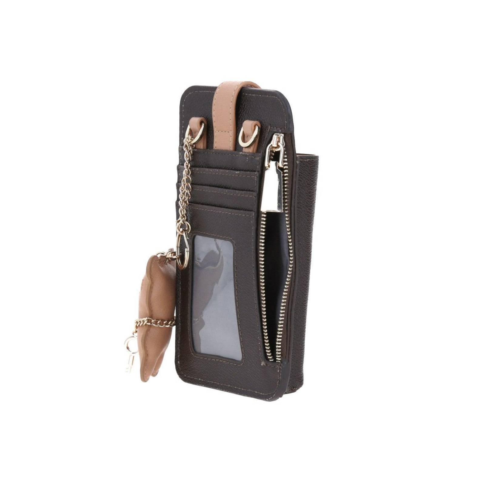 Bolso de dama portacelular Cigarrete mediana MADISON Café NELSON