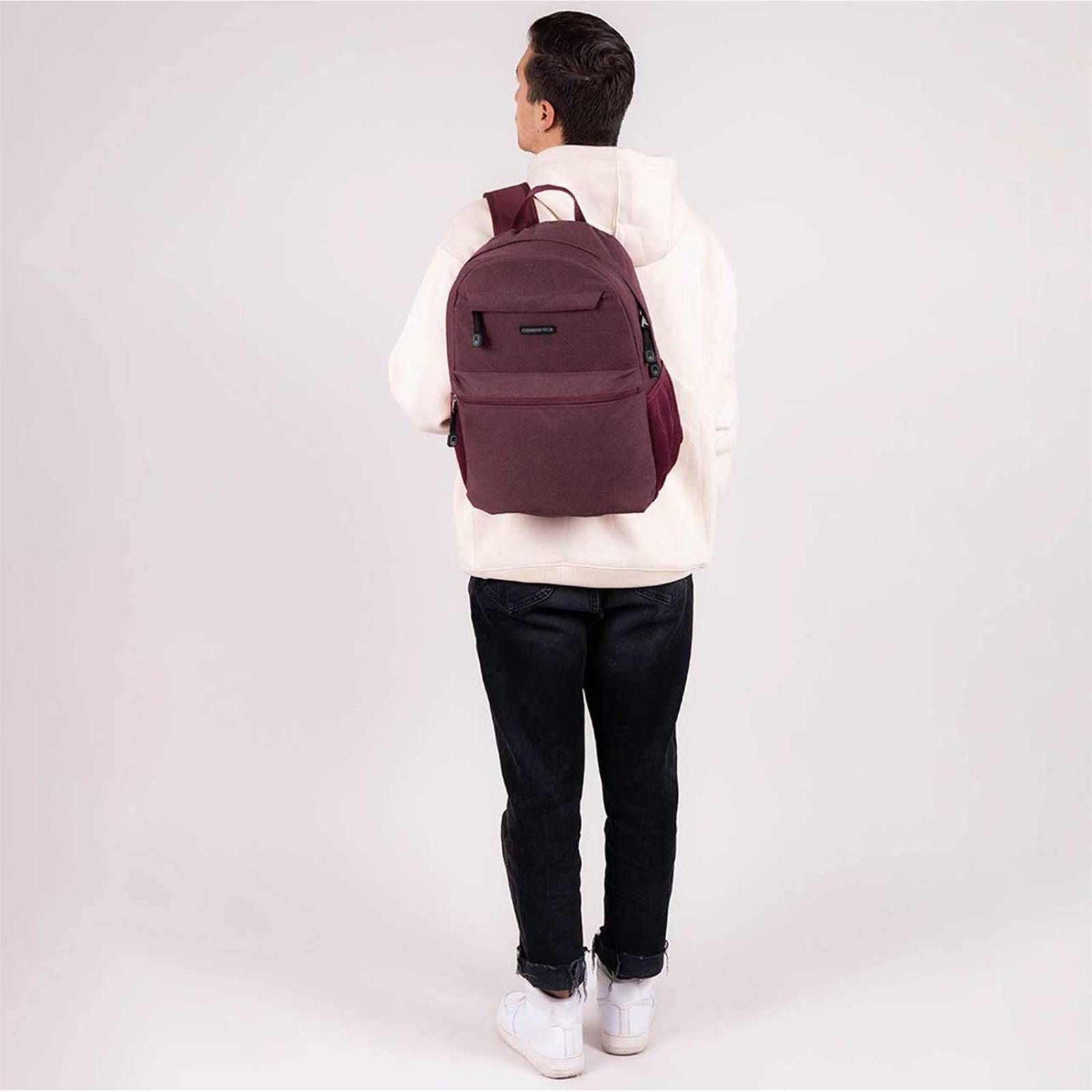 Mochila grande Chenson Pro para mujer TESA Tinto con Porta Laptop de hasta 15". 