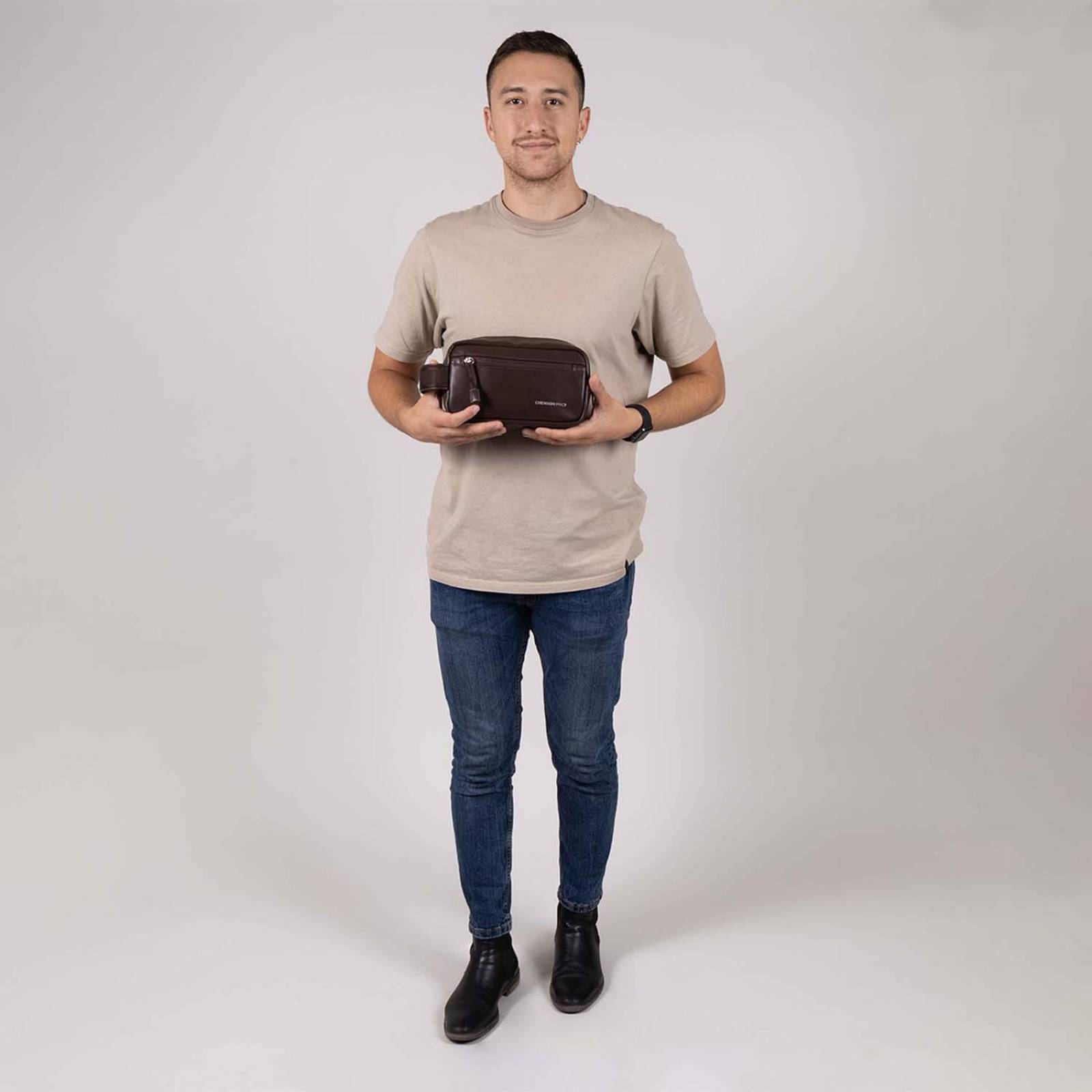 Cosmetiquera unitalla Chenson Pro para hombre ROLEX Café 